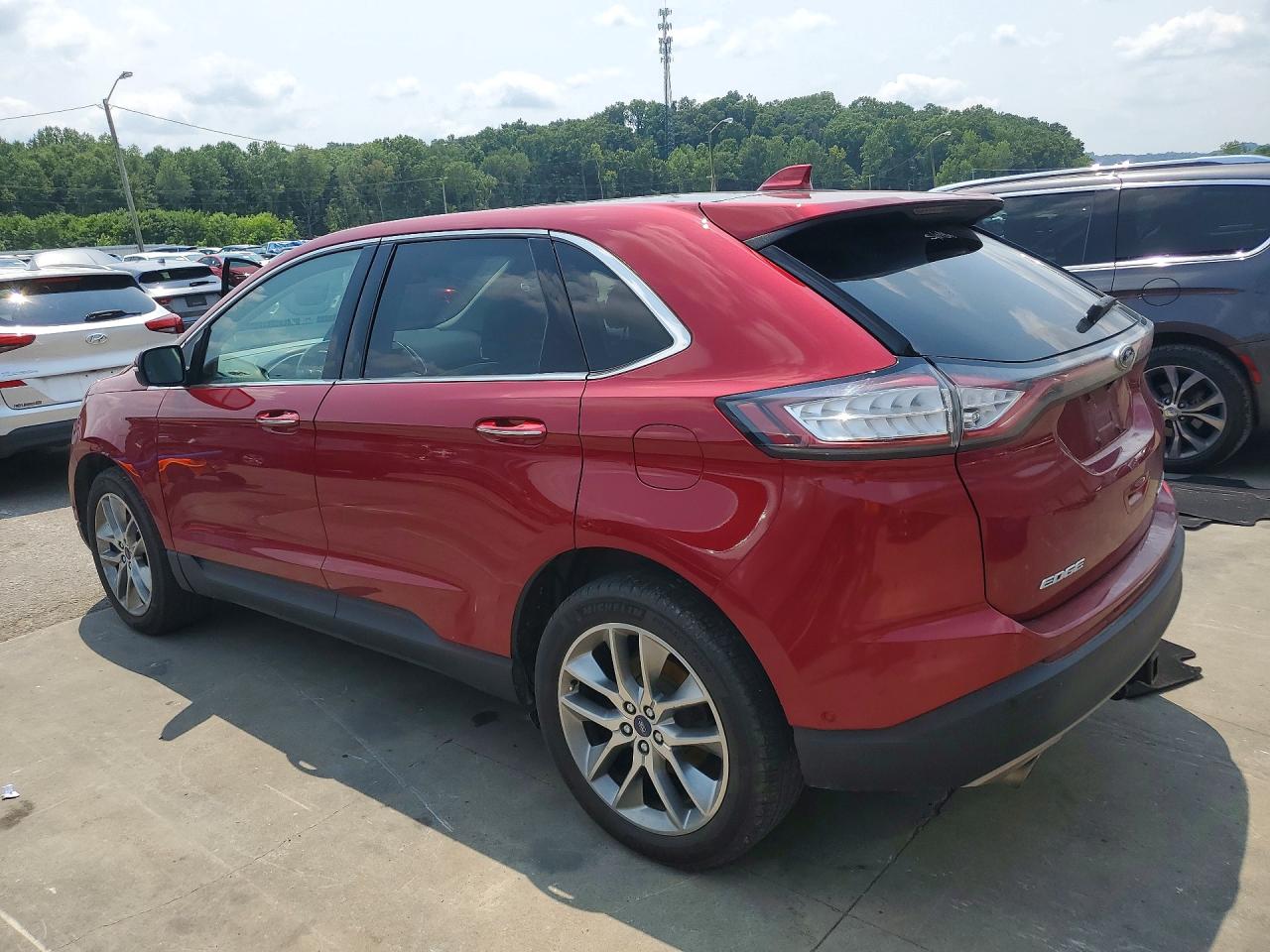 2015 Ford Edge Titanium Red vin: 2FMPK4K82FBC09276