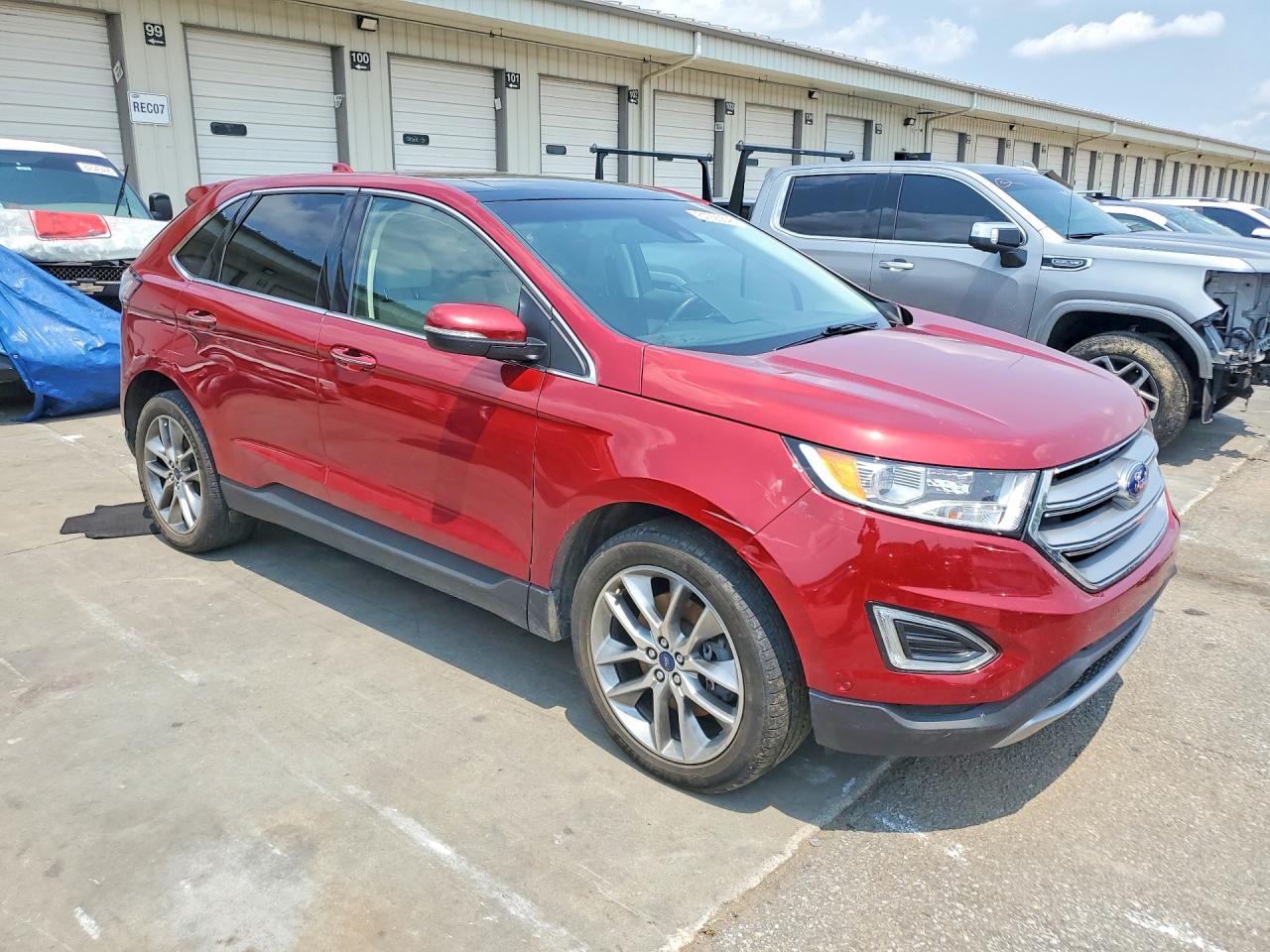 2015 Ford Edge Titanium Red vin: 2FMPK4K82FBC09276