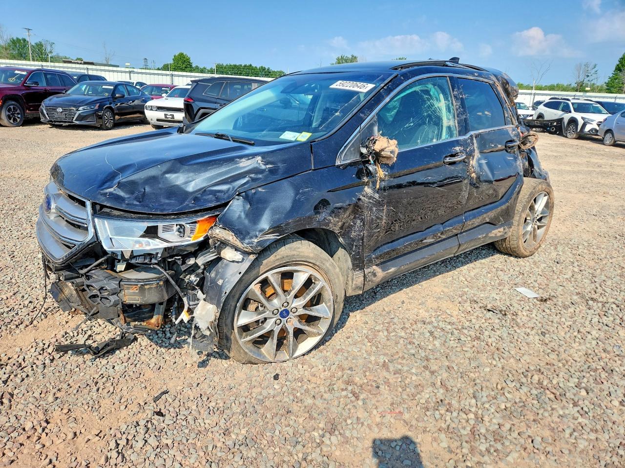 2015 Ford Edge Titanium Black vin: 2FMPK4K83FBB23667
