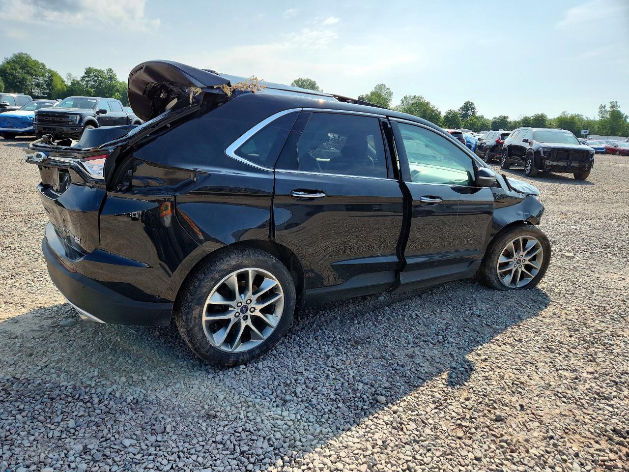 2015 Ford Edge Titanium Black vin: 2FMPK4K83FBB23667