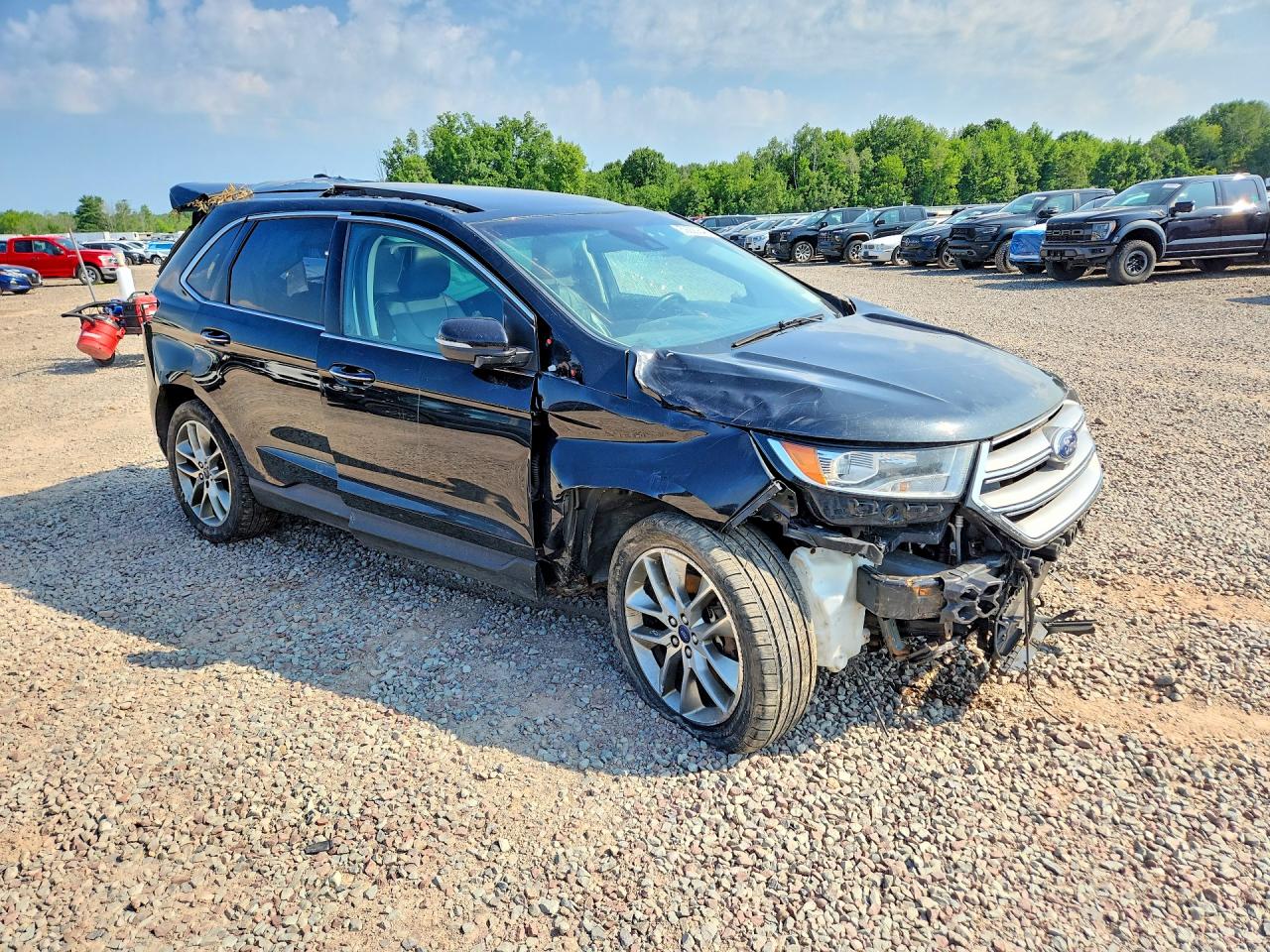 2015 Ford Edge Titanium Black vin: 2FMPK4K83FBB23667
