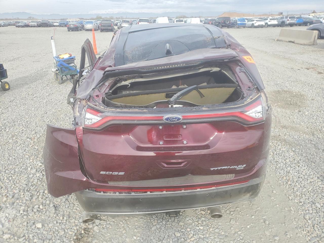 2017 Ford Edge Titanium Burgundy vin: 2FMPK4K83HBB37247