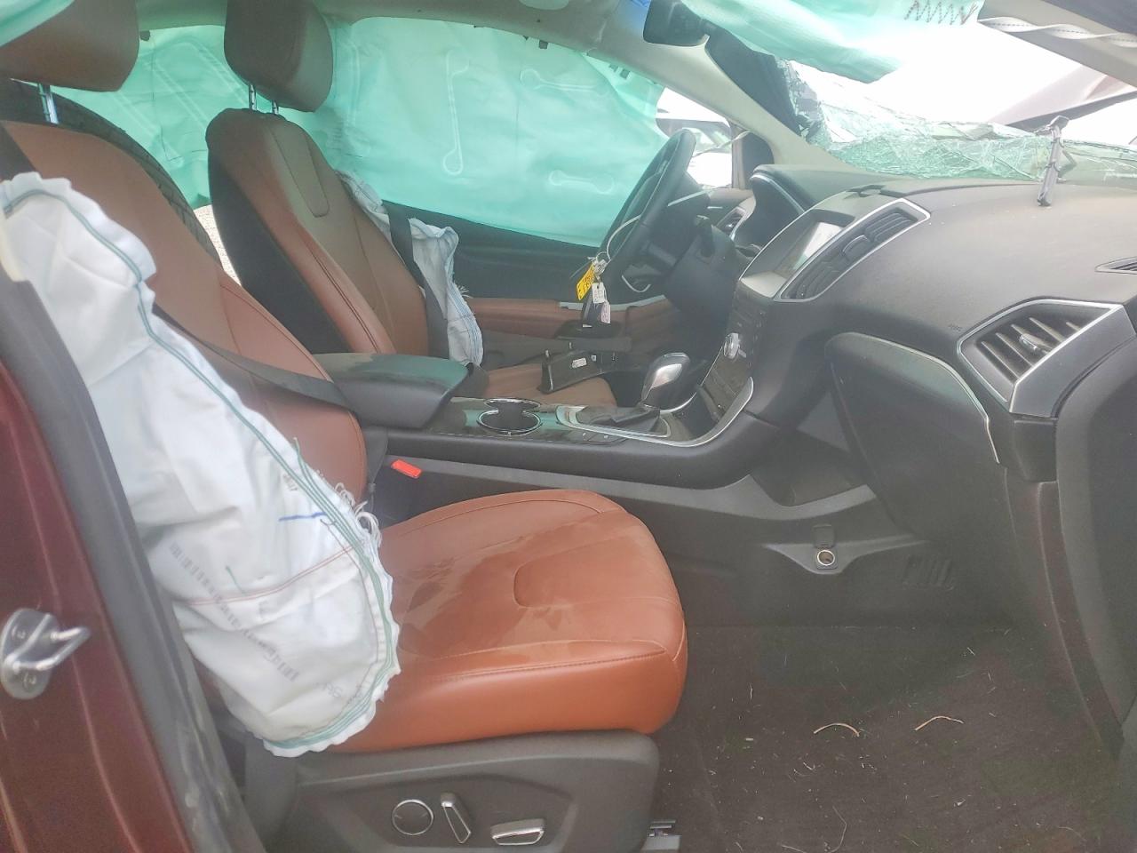 2017 Ford Edge Titanium Burgundy vin: 2FMPK4K83HBB37247
