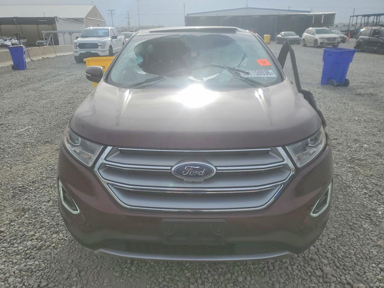 2017 Ford Edge Titanium Burgundy vin: 2FMPK4K83HBB37247