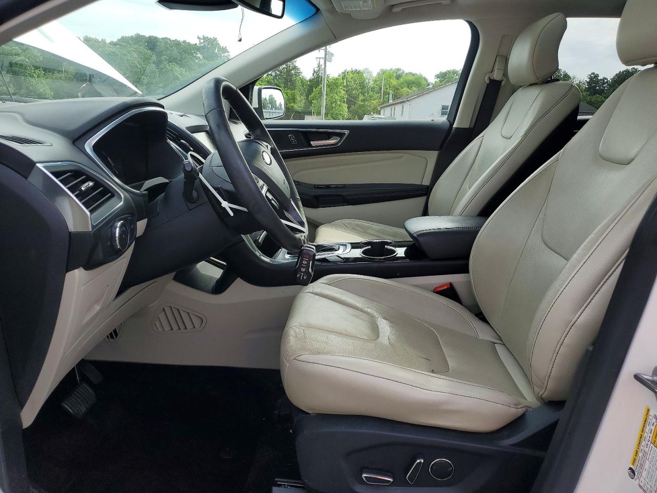 2015 Ford Edge Titanium White vin: 2FMPK4K84FBB63711
