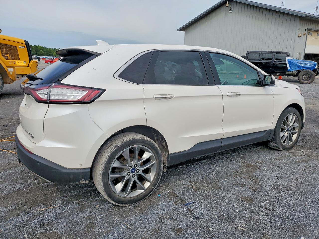 2015 Ford Edge Titanium White vin: 2FMPK4K84FBB63711