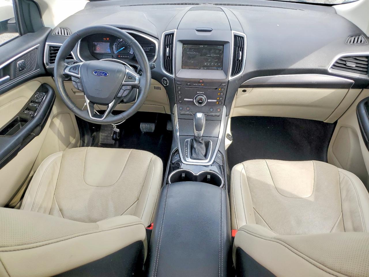 2015 Ford Edge Titanium White vin: 2FMPK4K84FBB63711