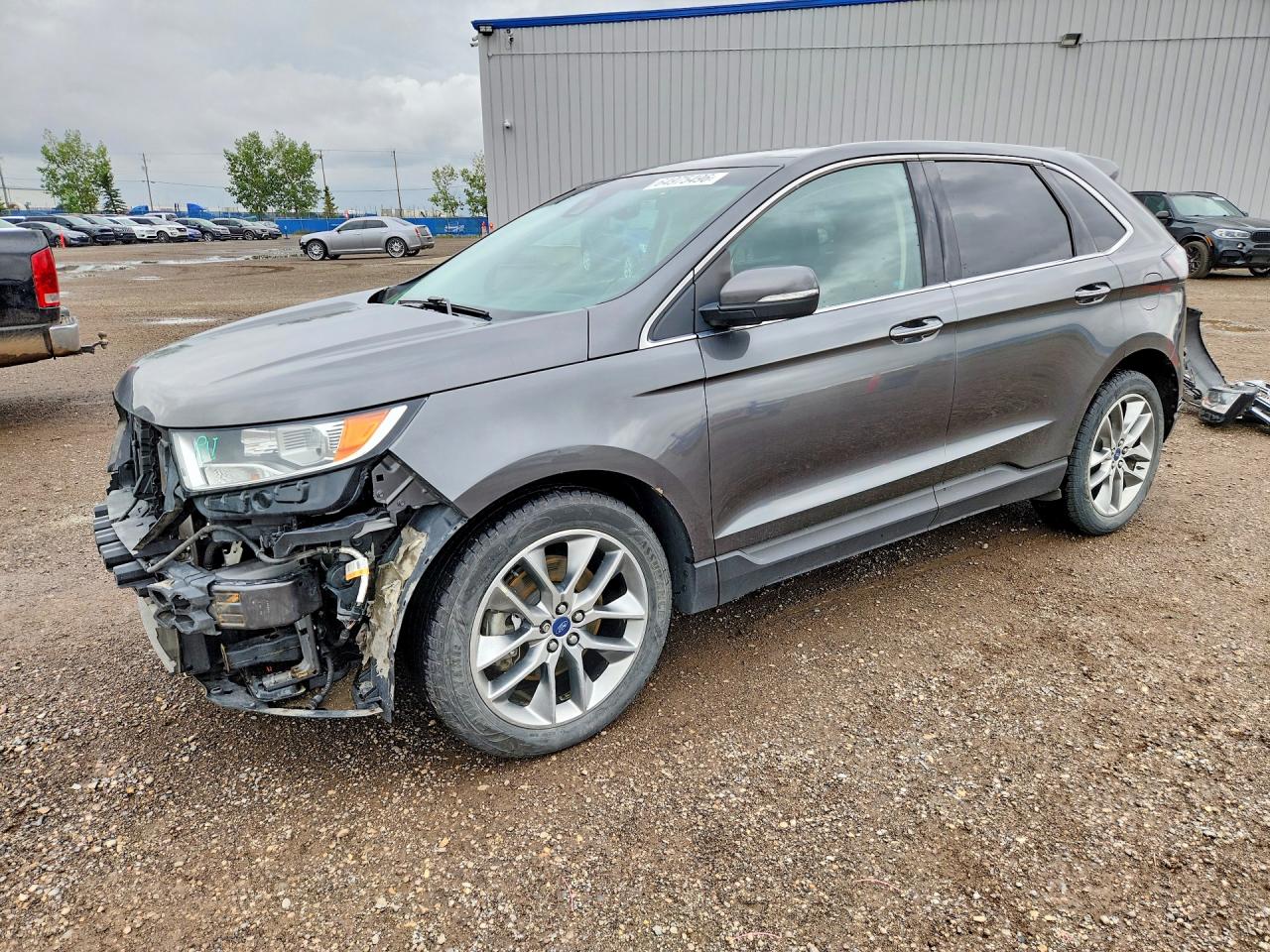 2015 Ford Edge Titanium Gray vin: 2FMPK4K85FBB23993
