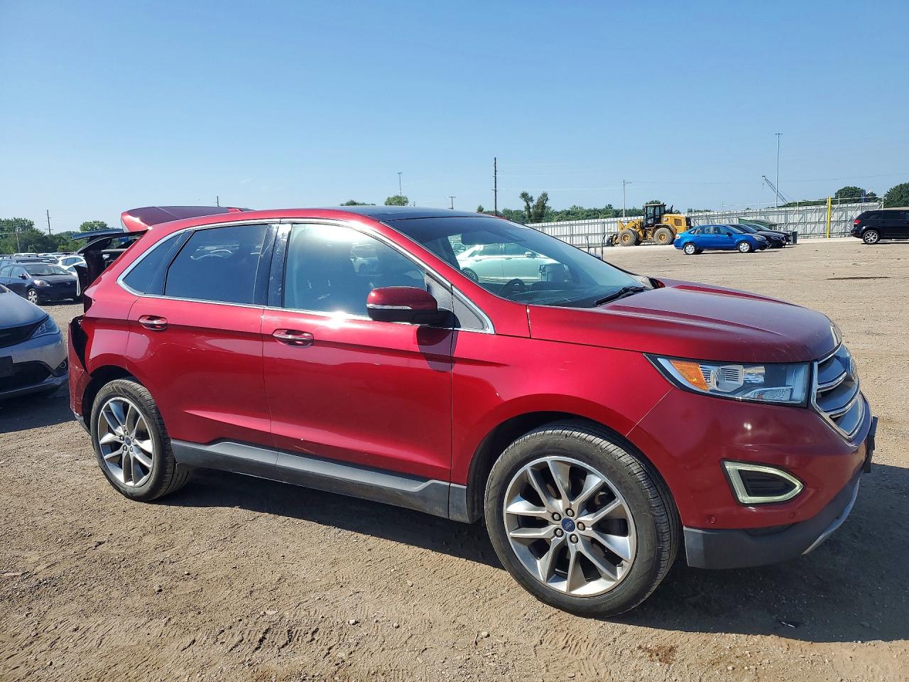 2015 Ford Edge Titanium Красный vin: 2FMPK4K85FBB27655