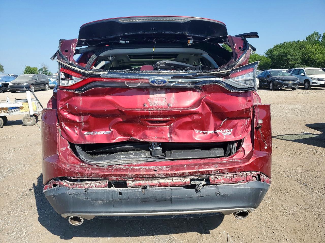 2015 Ford Edge Titanium Красный vin: 2FMPK4K85FBB27655