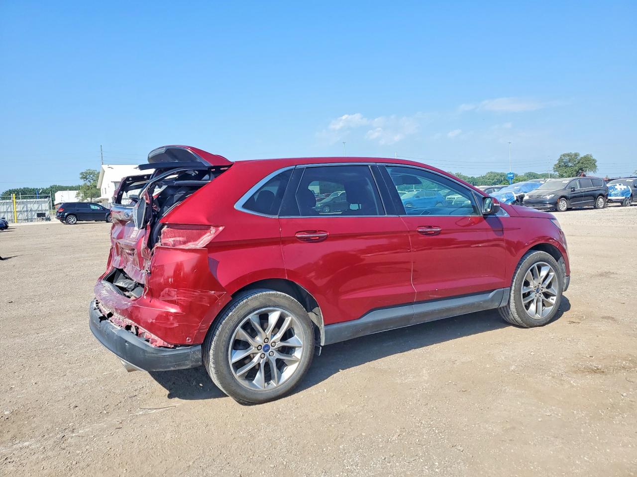 2015 Ford Edge Titanium Красный vin: 2FMPK4K85FBB27655