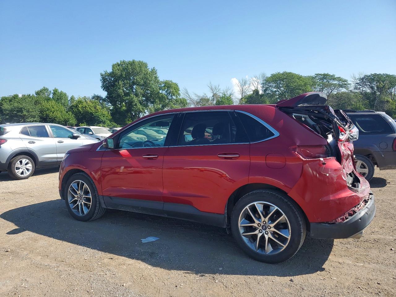 2015 Ford Edge Titanium Красный vin: 2FMPK4K85FBB27655