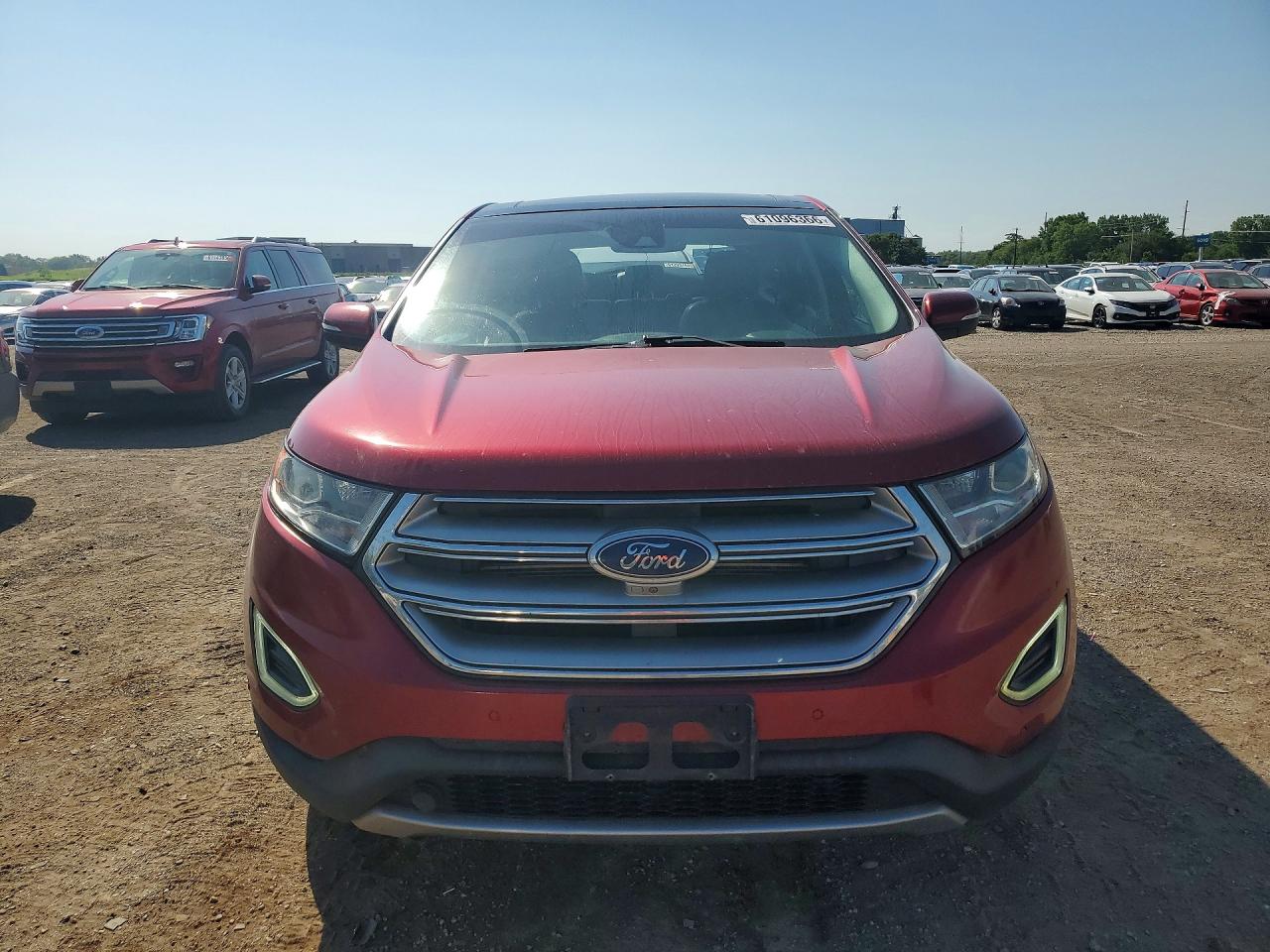 2015 Ford Edge Titanium Красный vin: 2FMPK4K85FBB27655