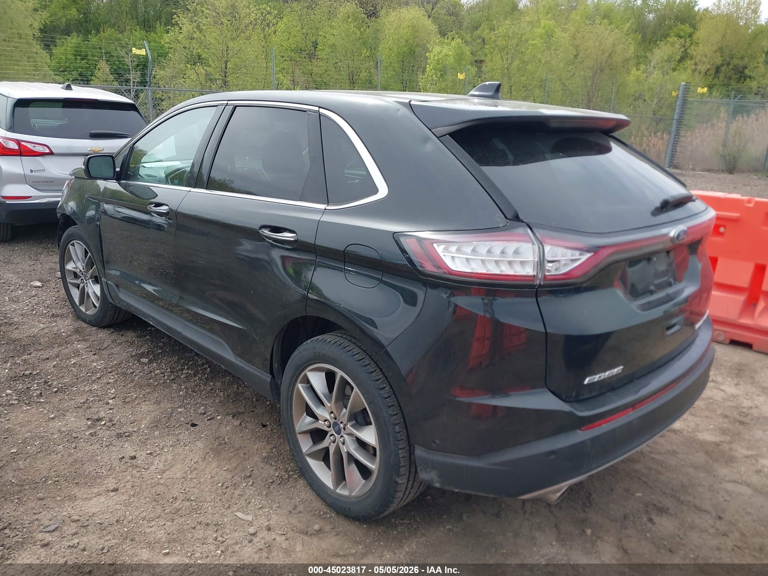 2015 Ford Edge Titanium Черный vin: 2FMPK4K85FBB57061