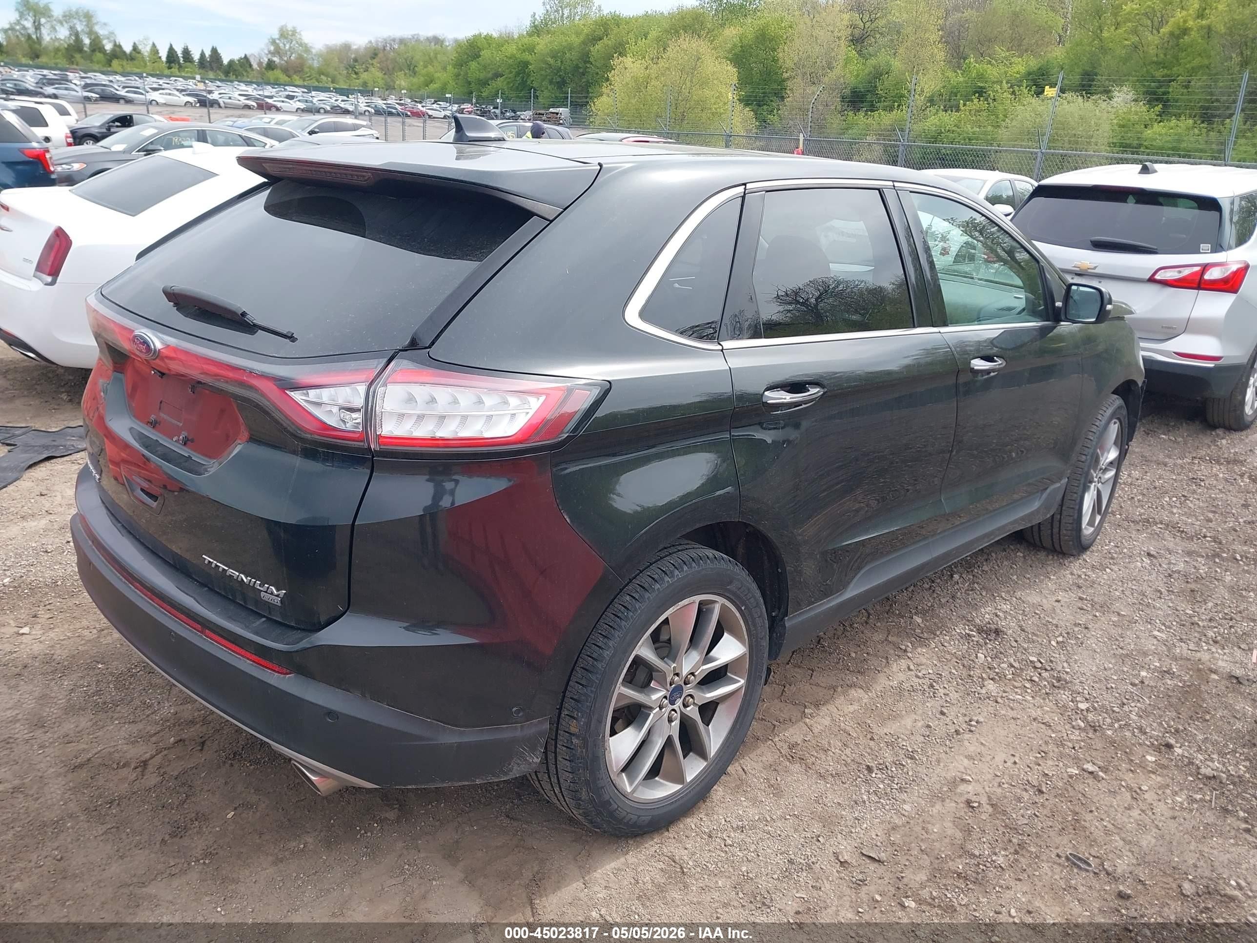 2015 Ford Edge Titanium Черный vin: 2FMPK4K85FBB57061