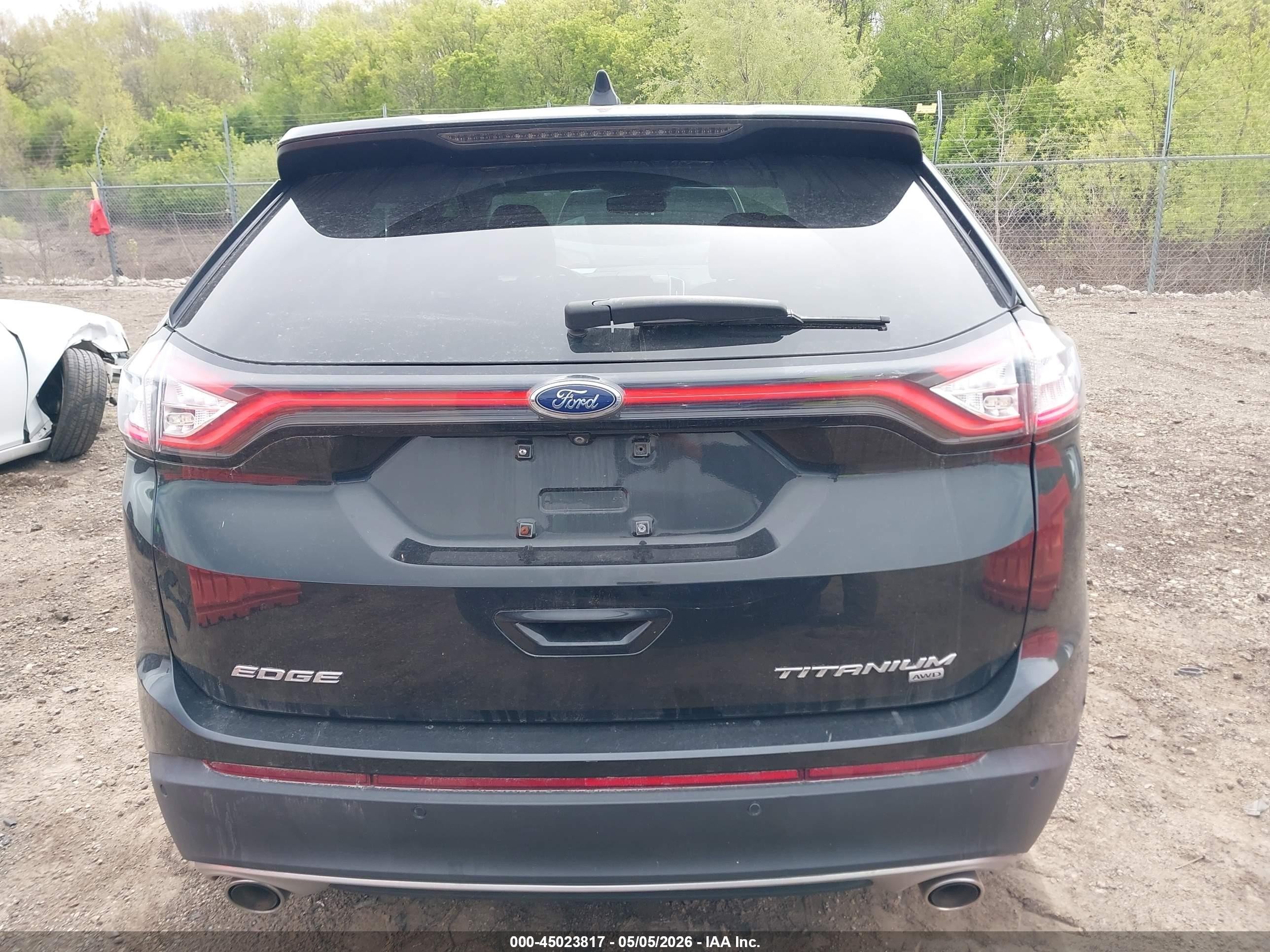 2015 Ford Edge Titanium Черный vin: 2FMPK4K85FBB57061