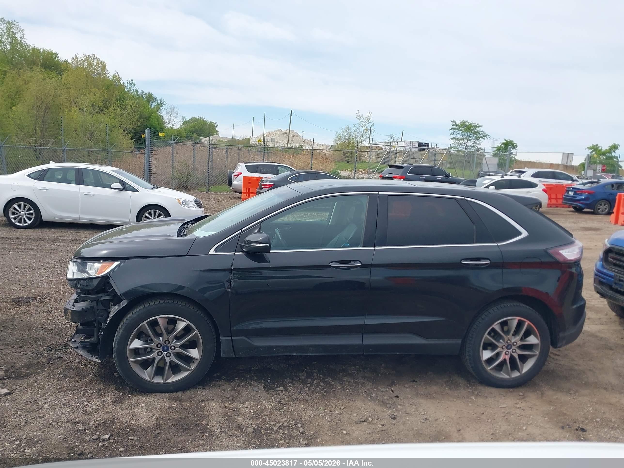 2015 Ford Edge Titanium Черный vin: 2FMPK4K85FBB57061