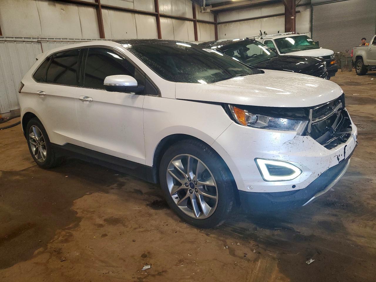 2015 Ford Edge Titanium Белый vin: 2FMPK4K86FBB04790