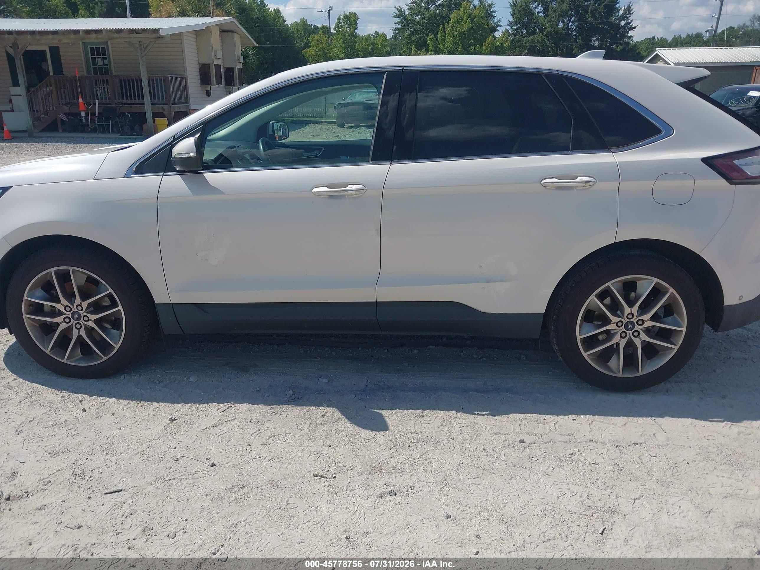 2015 Ford Edge Titanium White vin: 2FMPK4K86FBB51608