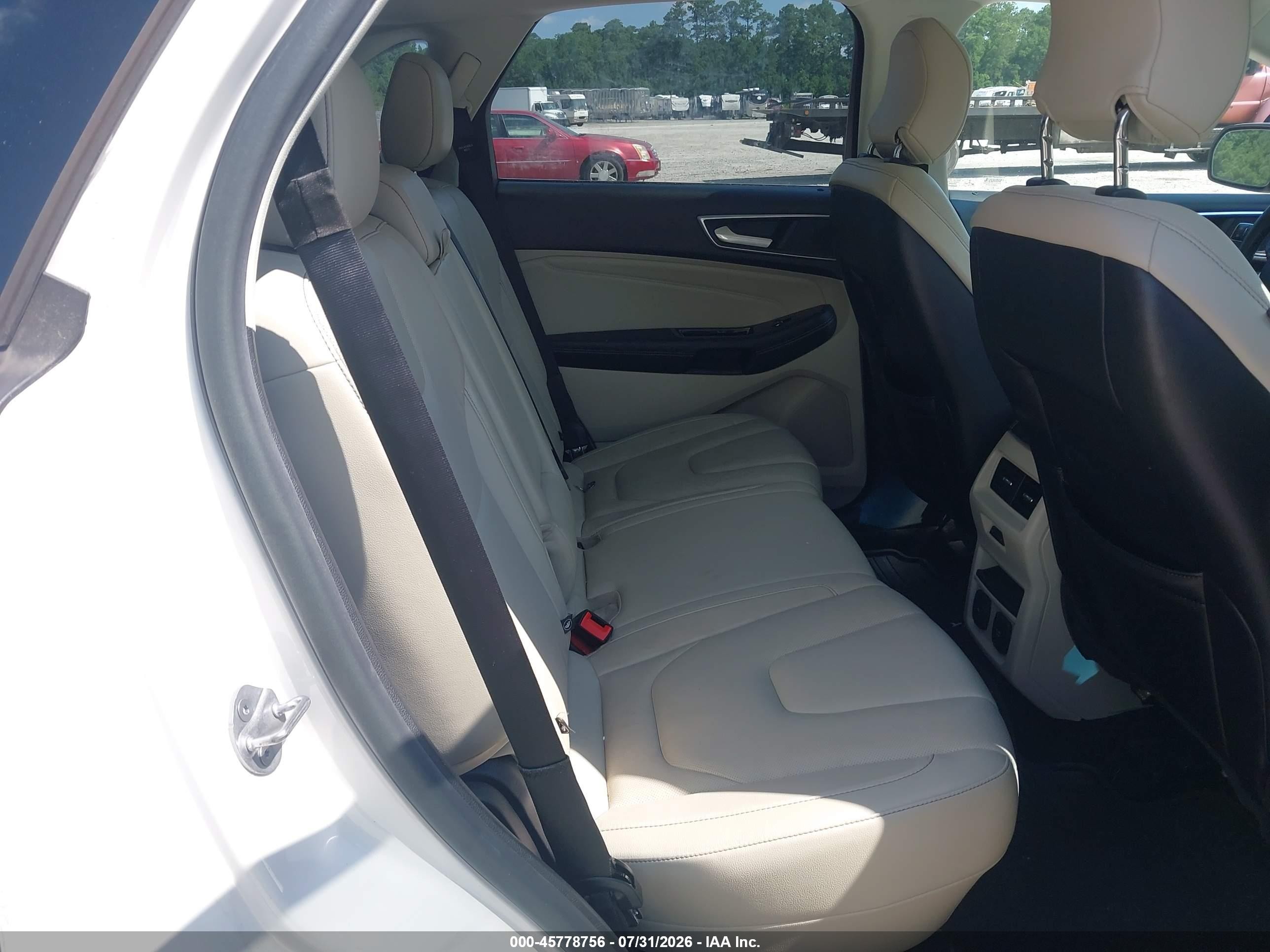 2015 Ford Edge Titanium White vin: 2FMPK4K86FBB51608