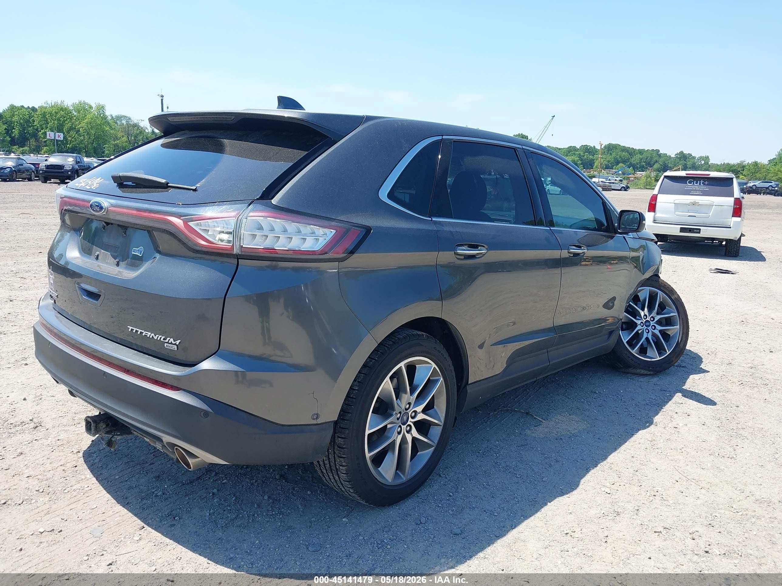 2015 Ford Edge Titanium Gray vin: 2FMPK4K86FBB70207