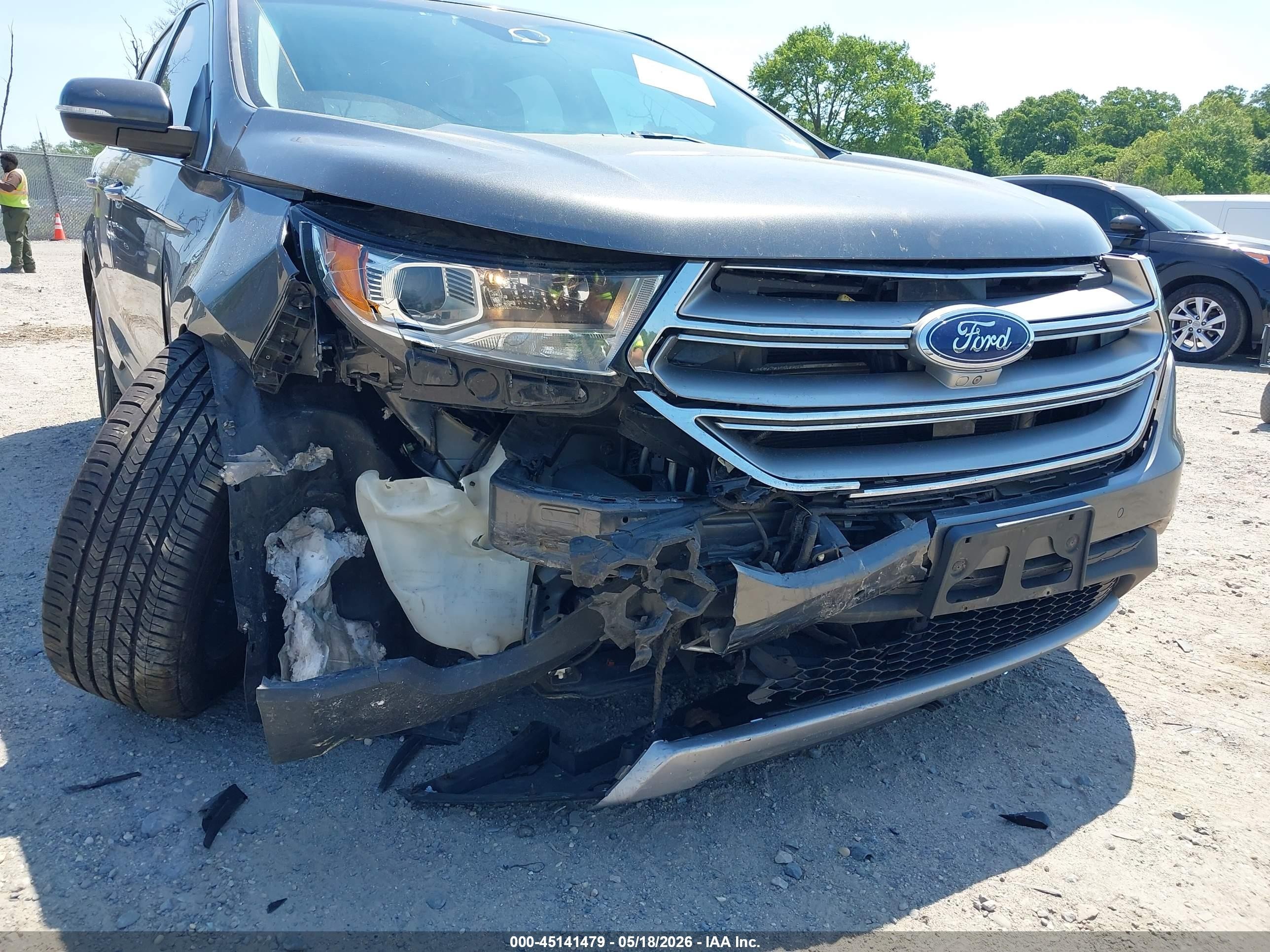 2015 Ford Edge Titanium Gray vin: 2FMPK4K86FBB70207