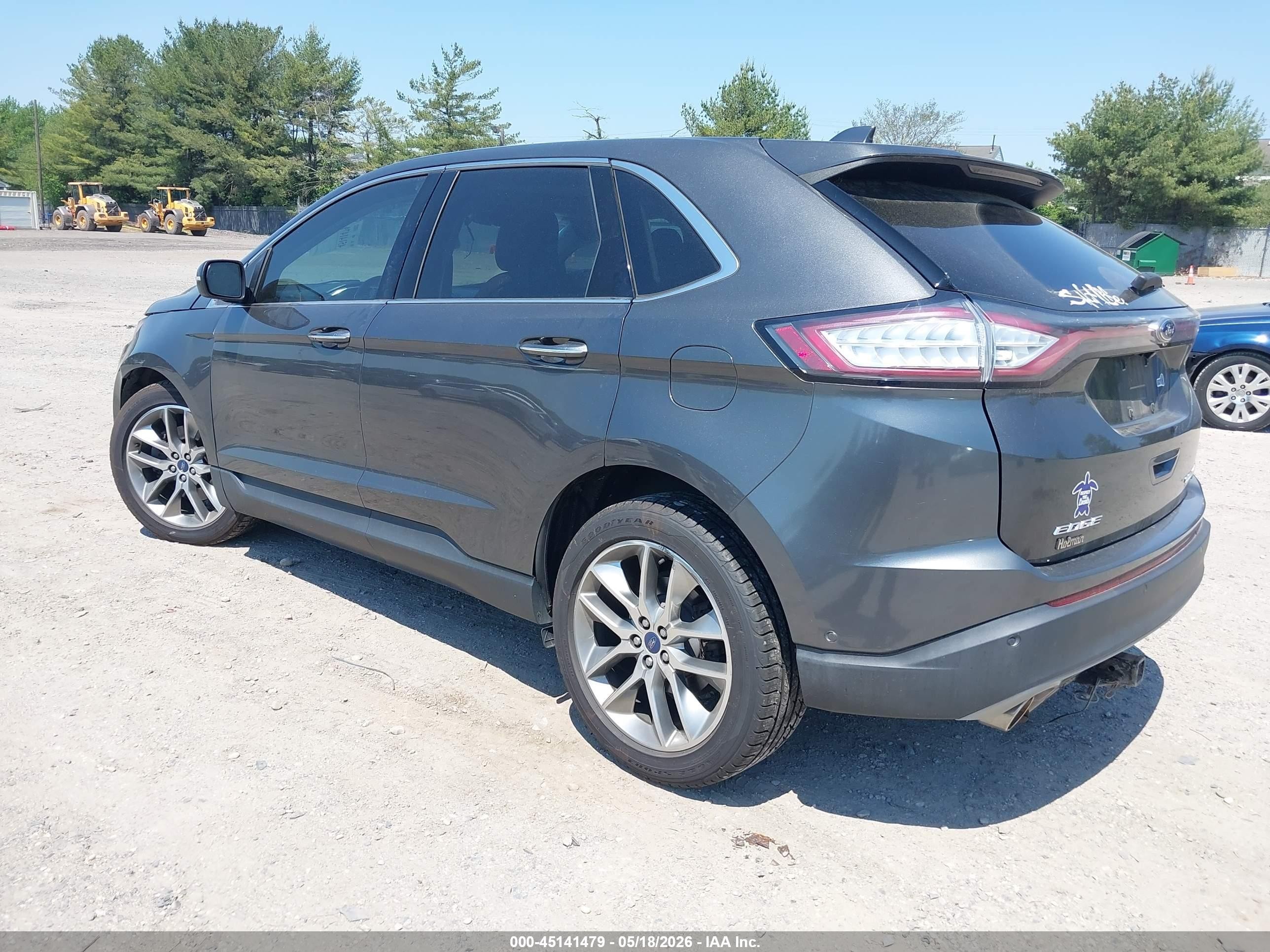 2015 Ford Edge Titanium Gray vin: 2FMPK4K86FBB70207