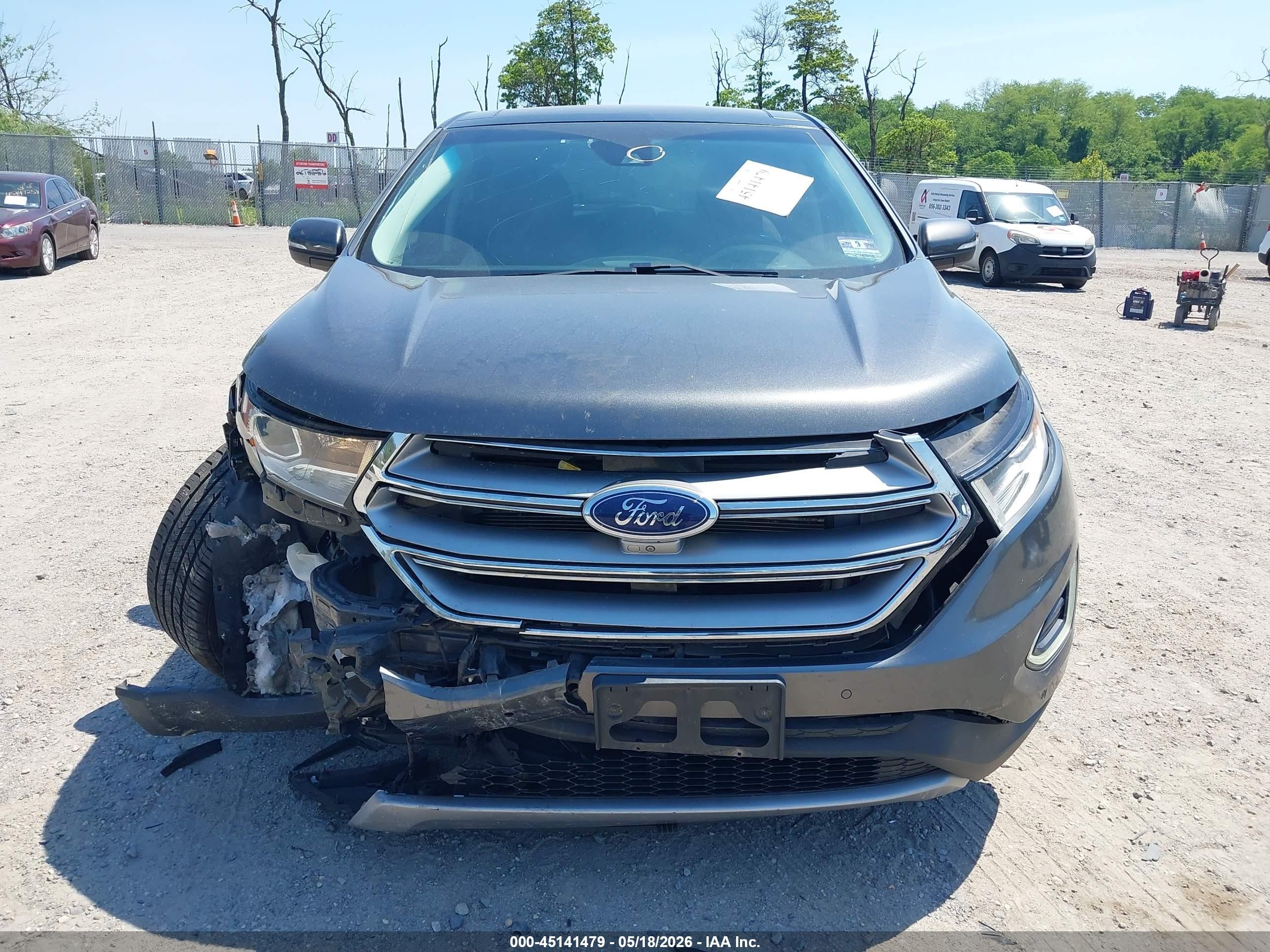 2015 Ford Edge Titanium Gray vin: 2FMPK4K86FBB70207