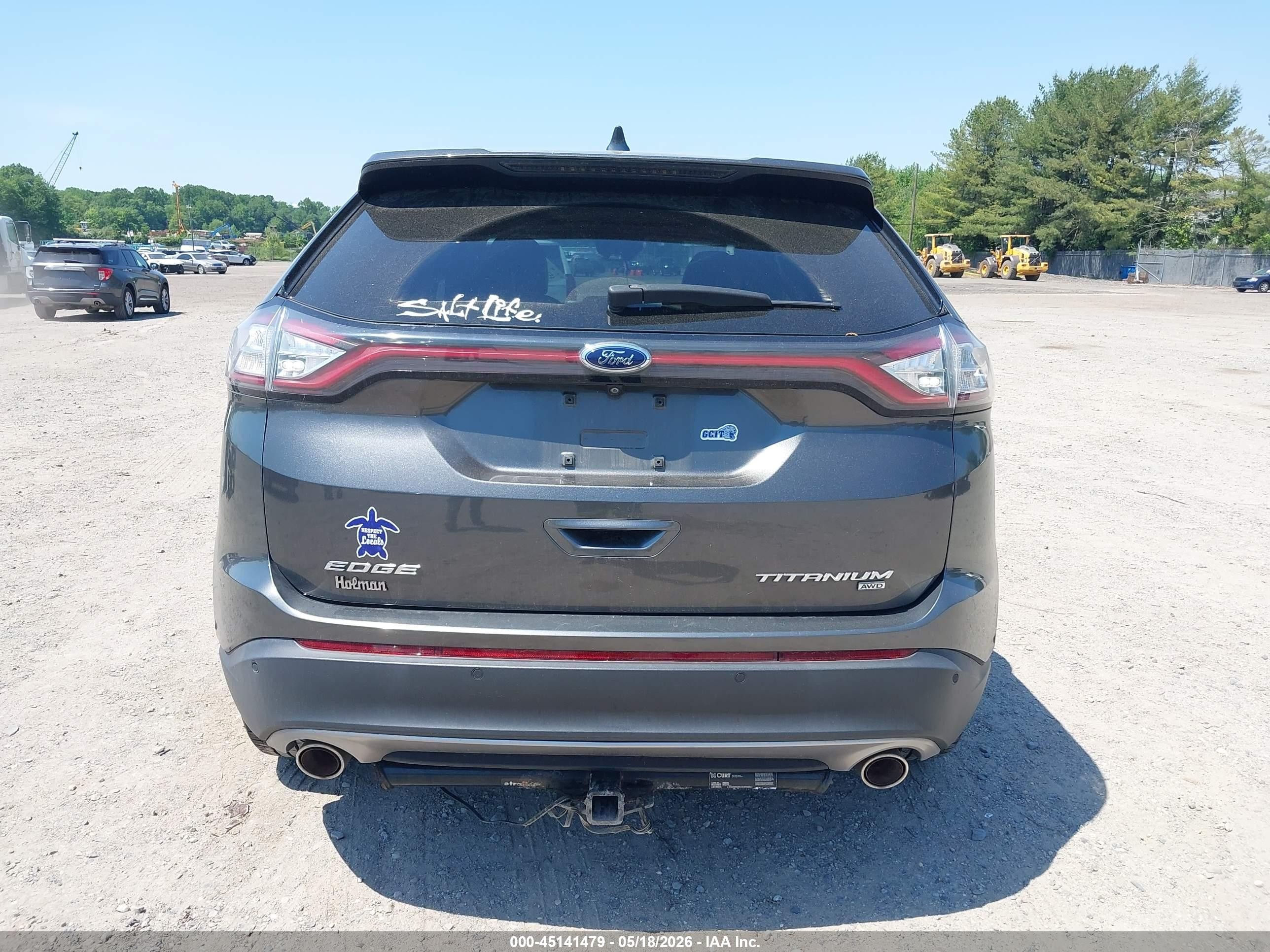 2015 Ford Edge Titanium Gray vin: 2FMPK4K86FBB70207