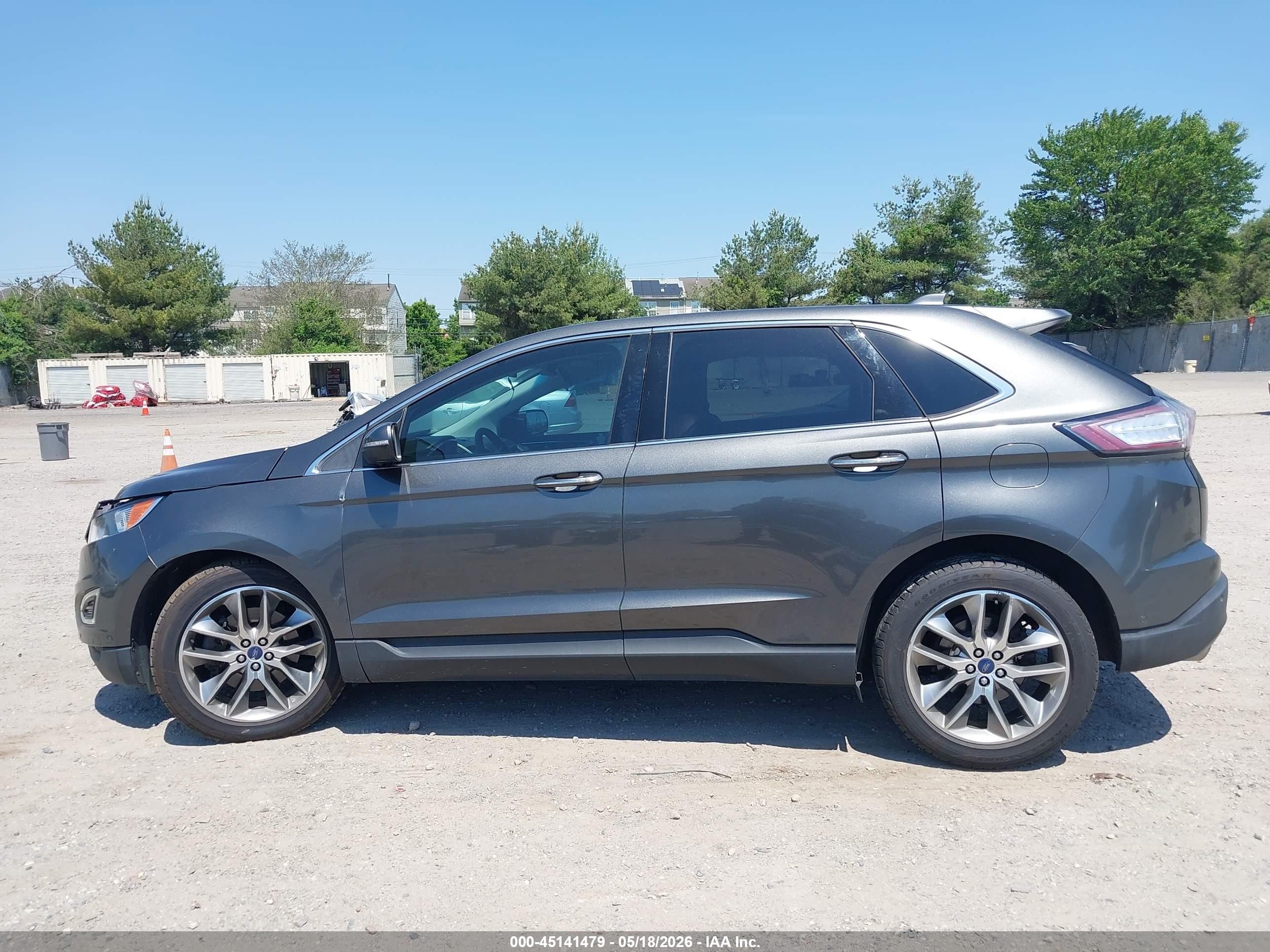 2015 Ford Edge Titanium Gray vin: 2FMPK4K86FBB70207