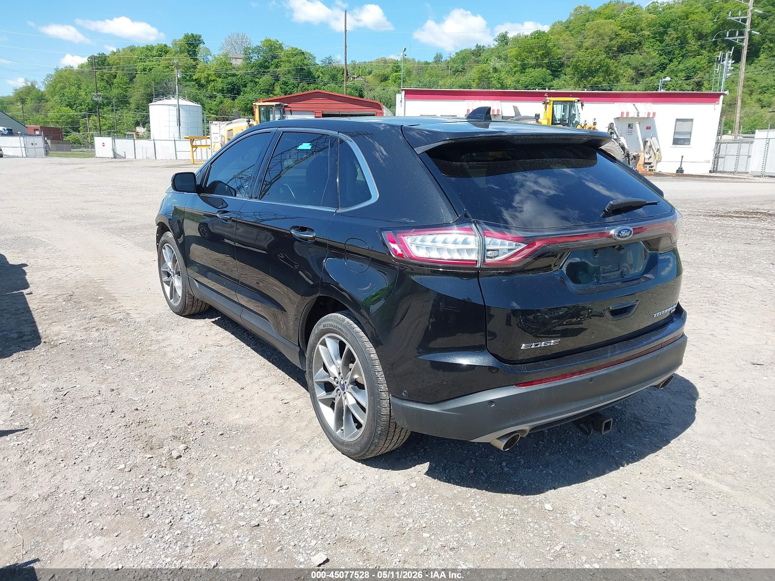 2015 Ford Edge Titanium Black vin: 2FMPK4K86FBC19695