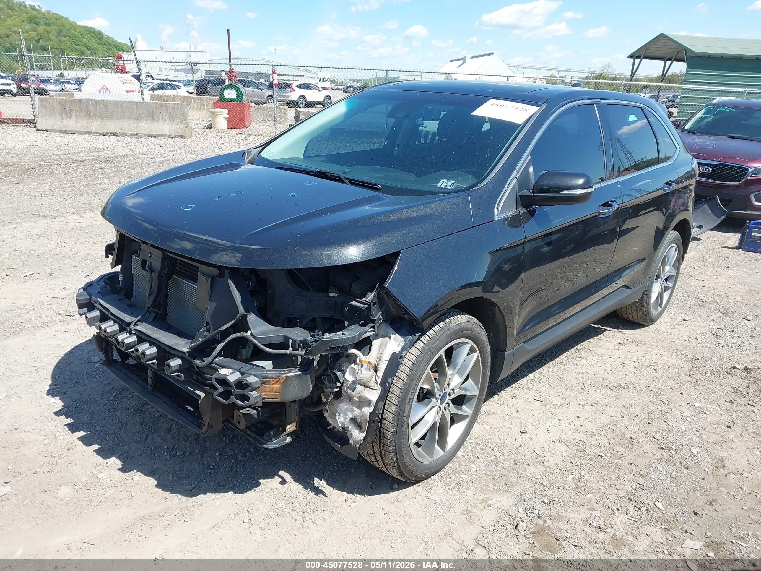 2015 Ford Edge Titanium Black vin: 2FMPK4K86FBC19695