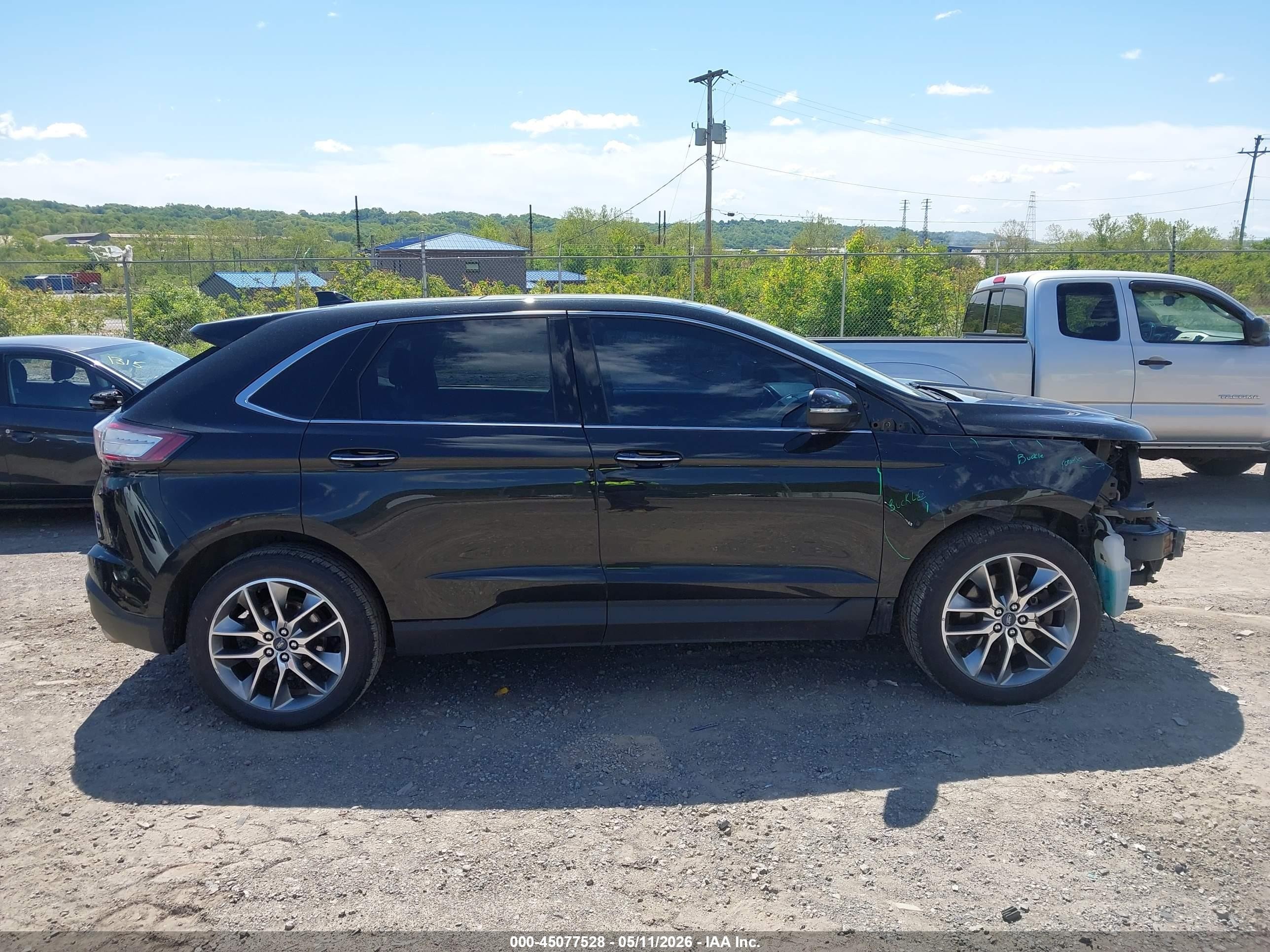 2015 Ford Edge Titanium Black vin: 2FMPK4K86FBC19695