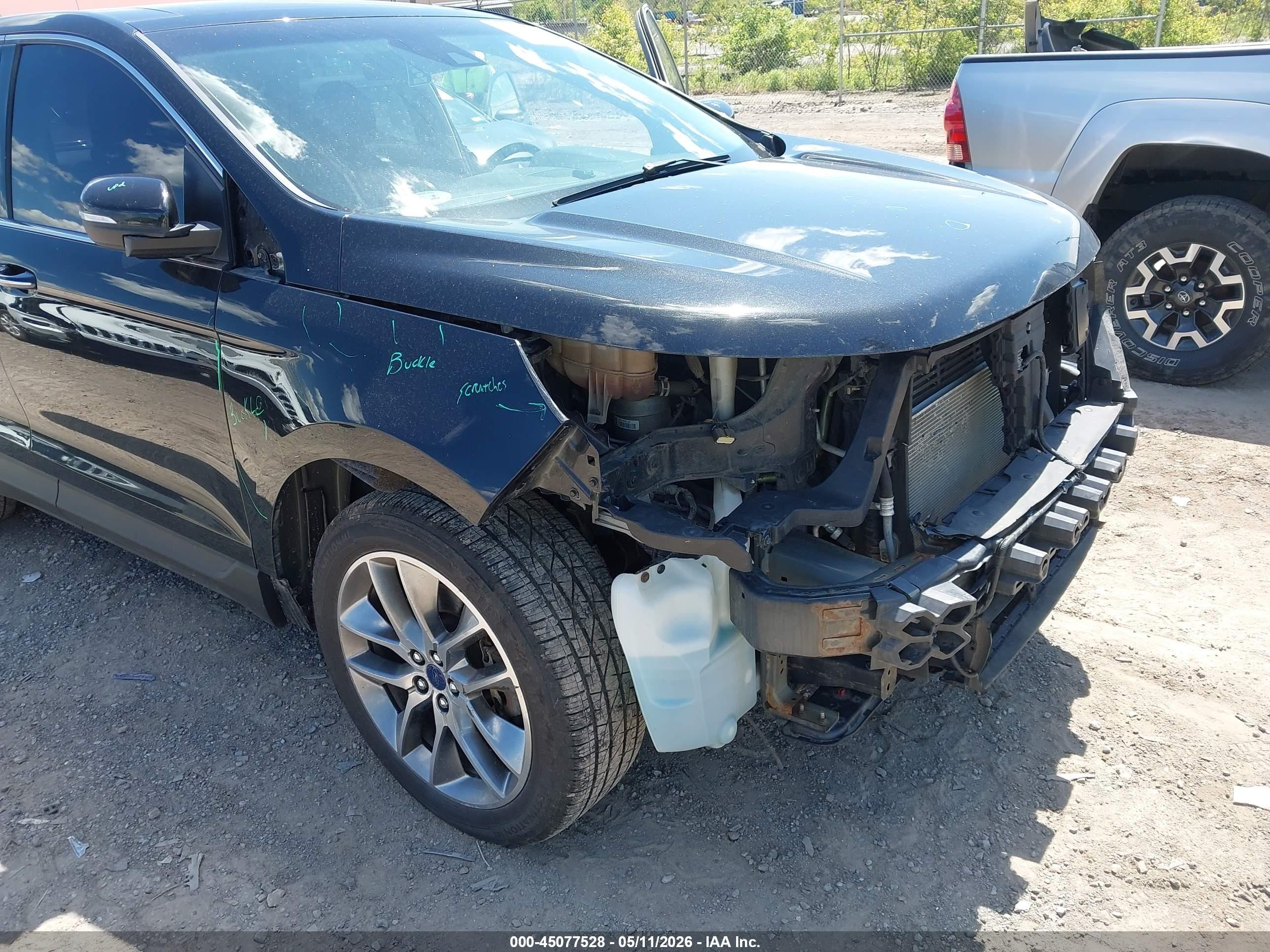 2015 Ford Edge Titanium Black vin: 2FMPK4K86FBC19695
