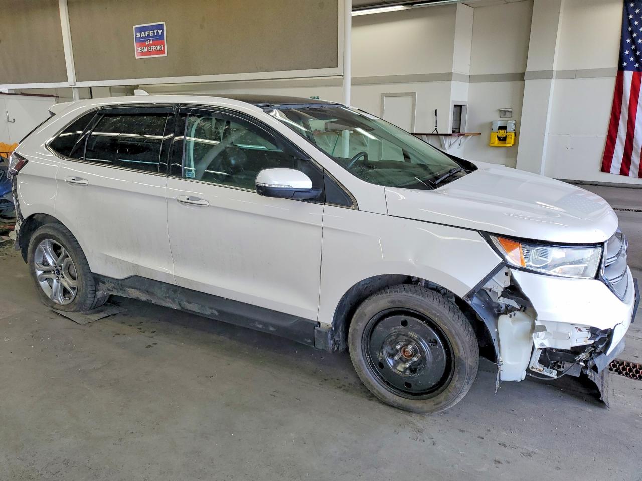 2015 Ford Edge Titanium White vin: 2FMPK4K87FBB81801