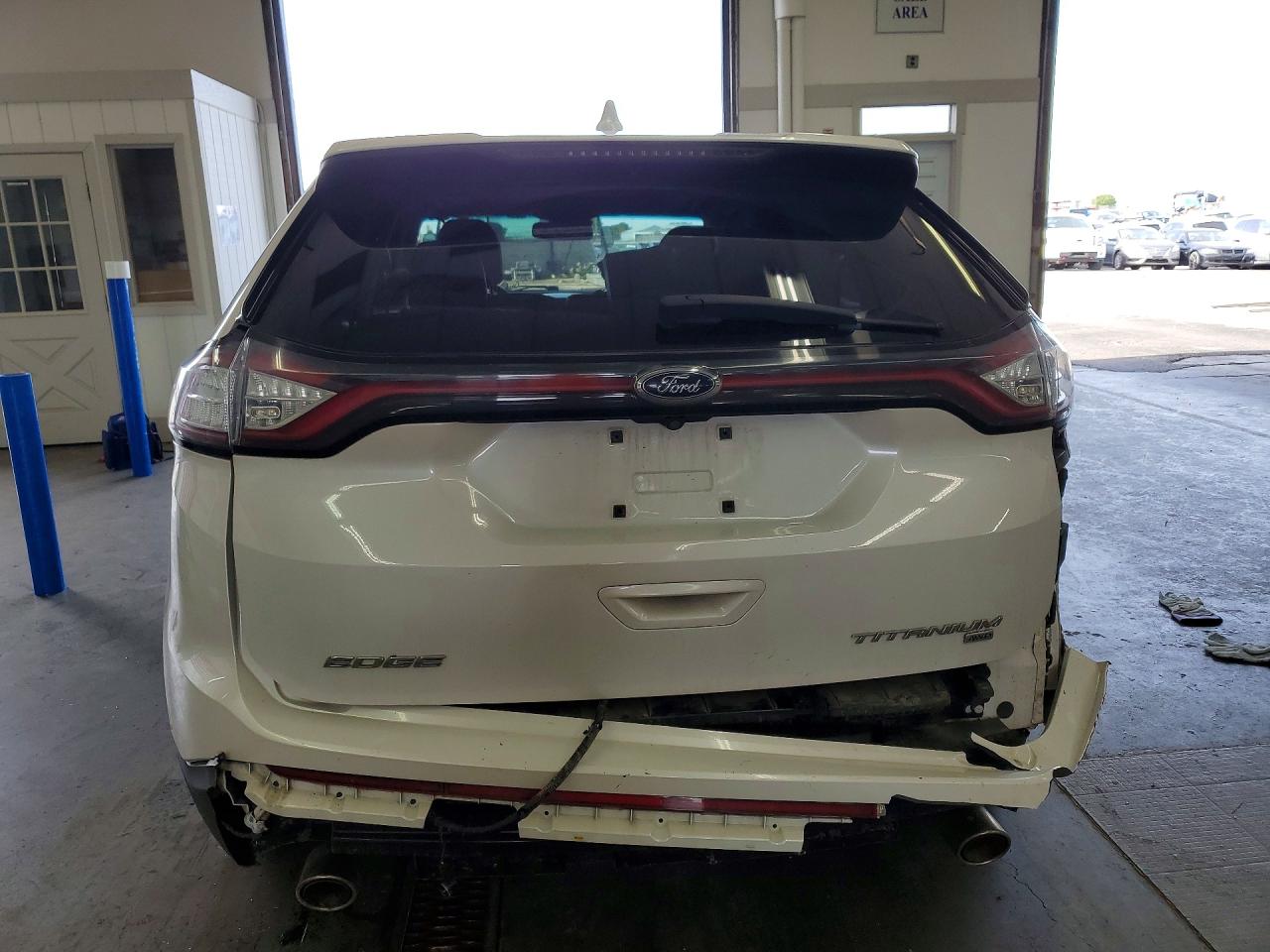 2015 Ford Edge Titanium White vin: 2FMPK4K87FBB81801