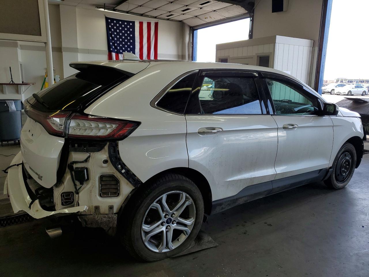 2015 Ford Edge Titanium White vin: 2FMPK4K87FBB81801