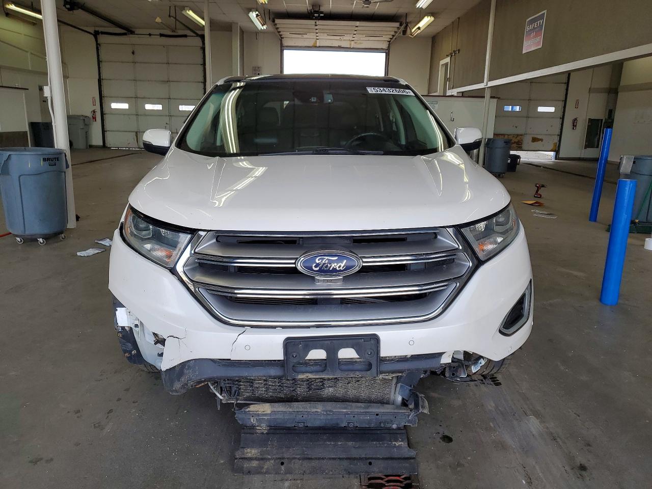 2015 Ford Edge Titanium White vin: 2FMPK4K87FBB81801
