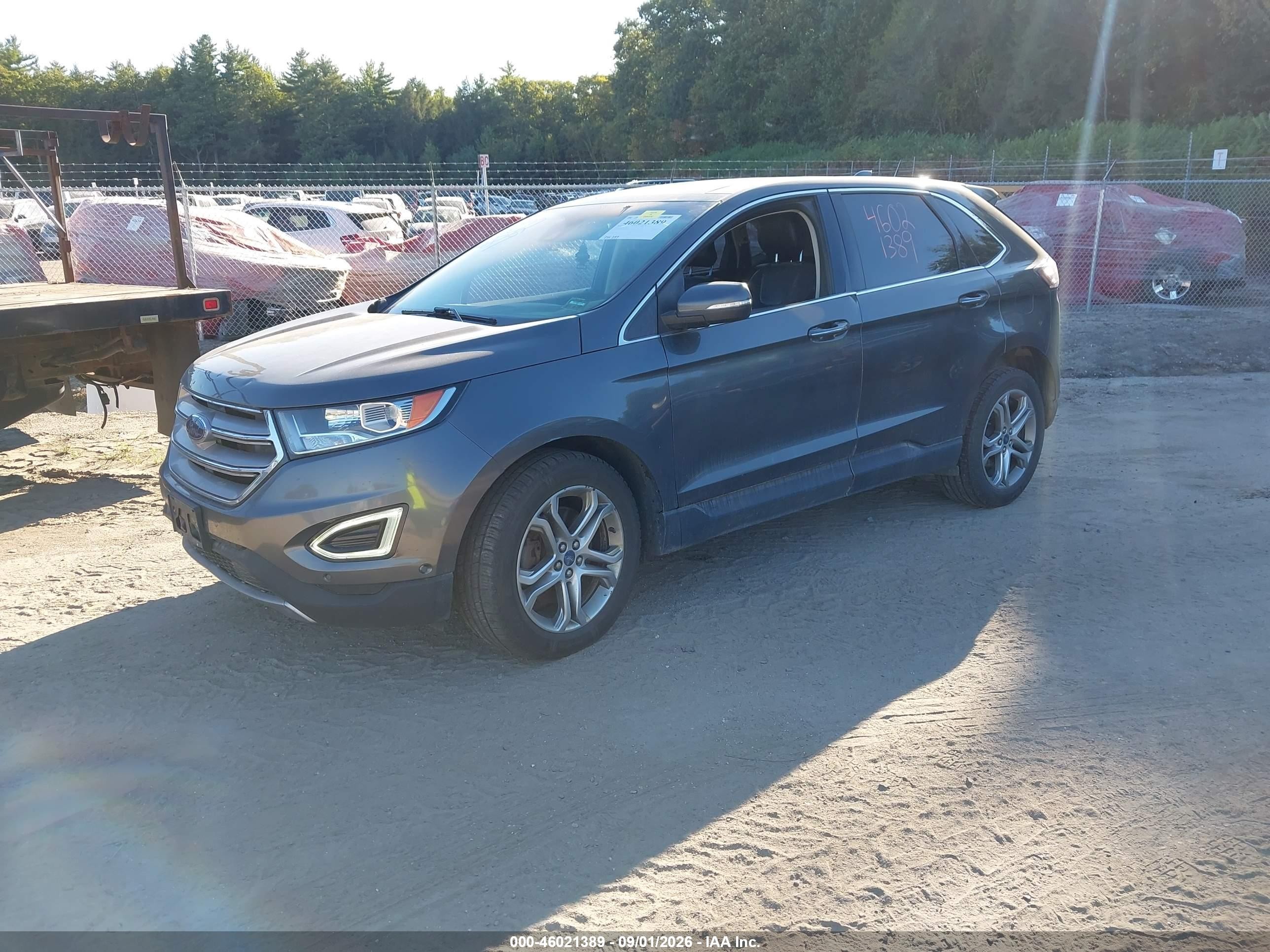 2015 Ford Edge Titanium Gray vin: 2FMPK4K87FBC04767