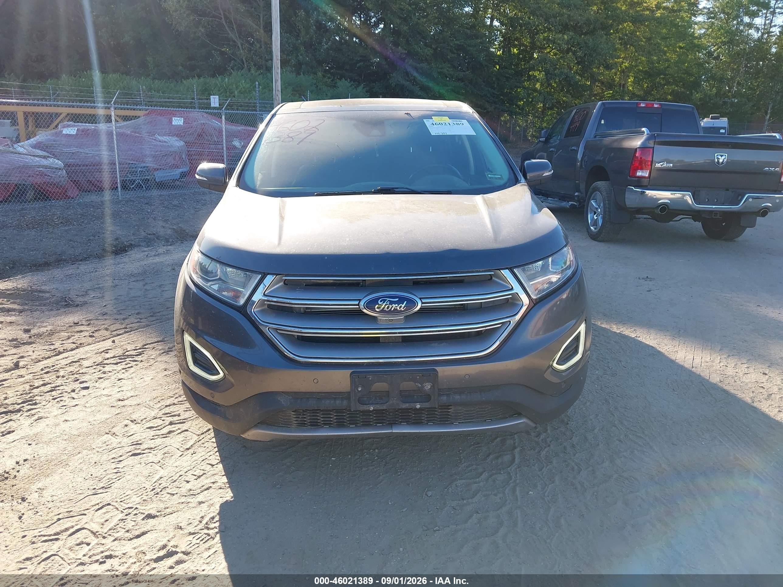 2015 Ford Edge Titanium Gray vin: 2FMPK4K87FBC04767