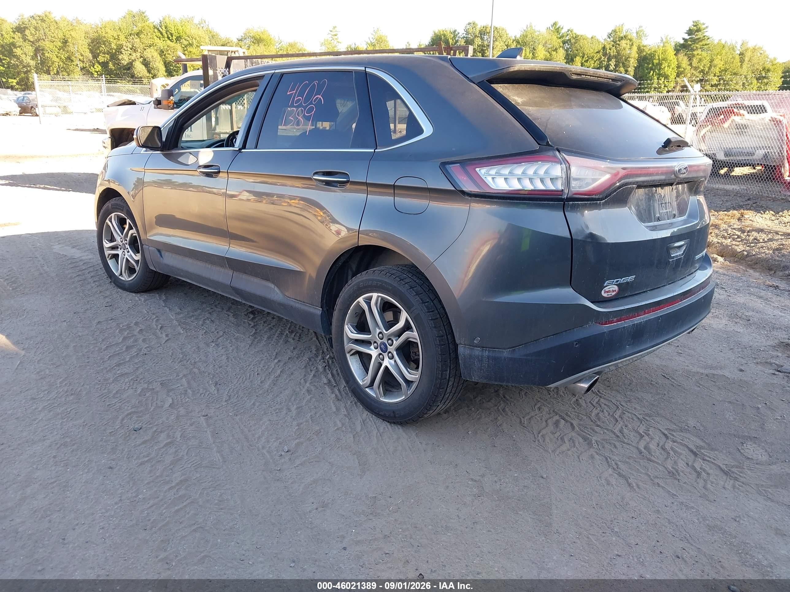 2015 Ford Edge Titanium Gray vin: 2FMPK4K87FBC04767