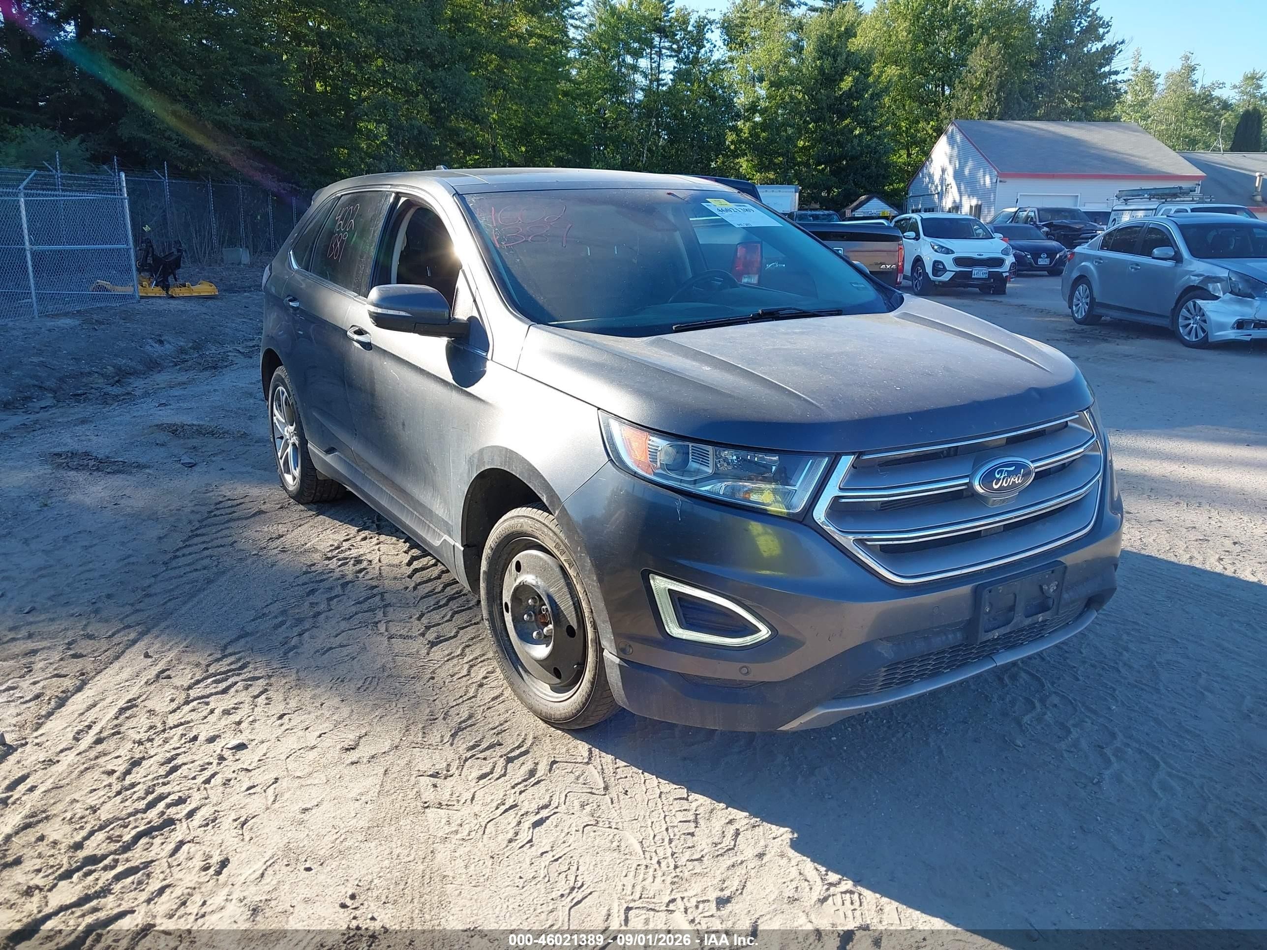 2015 Ford Edge Titanium Gray vin: 2FMPK4K87FBC04767