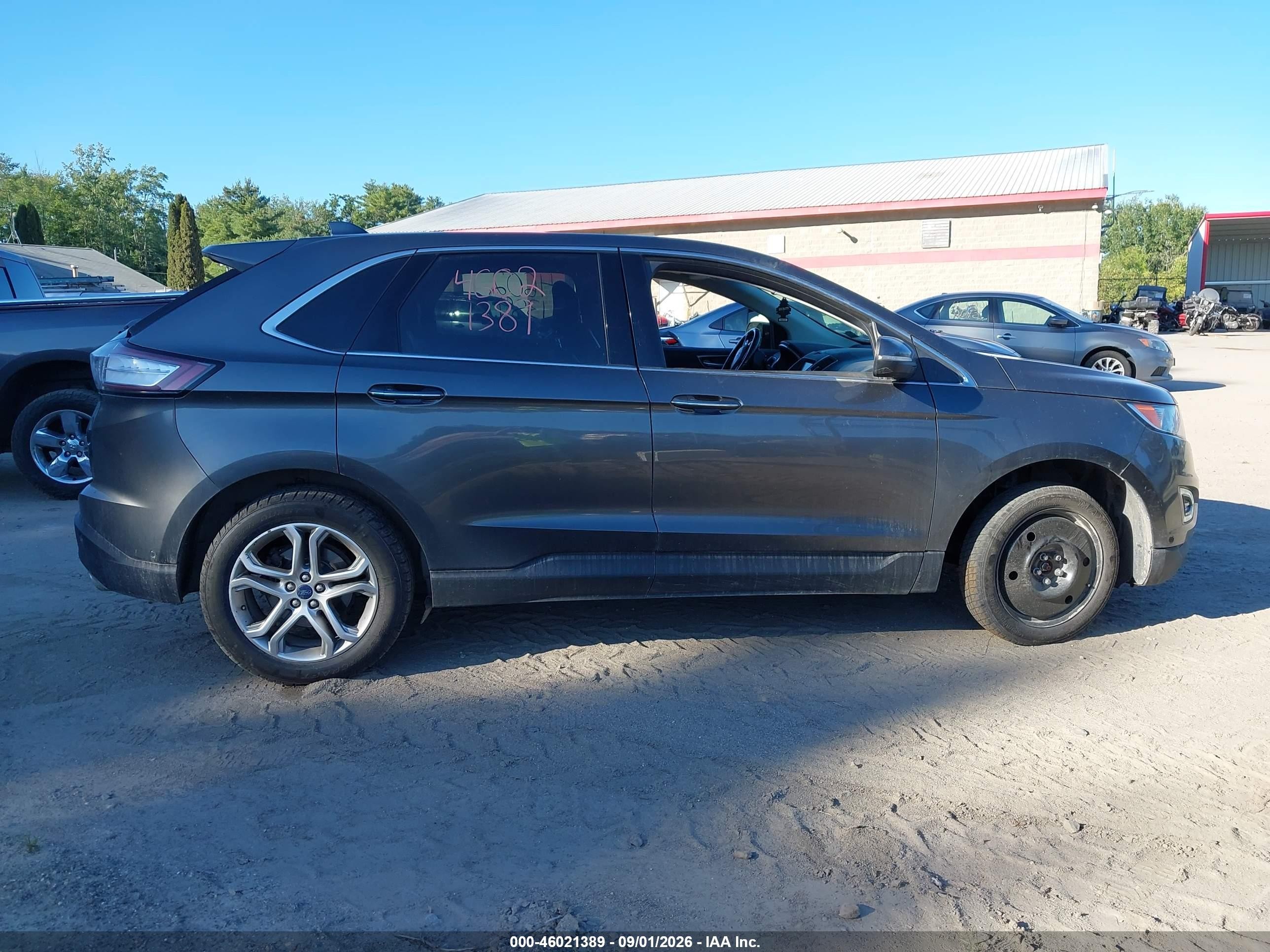 2015 Ford Edge Titanium Gray vin: 2FMPK4K87FBC04767