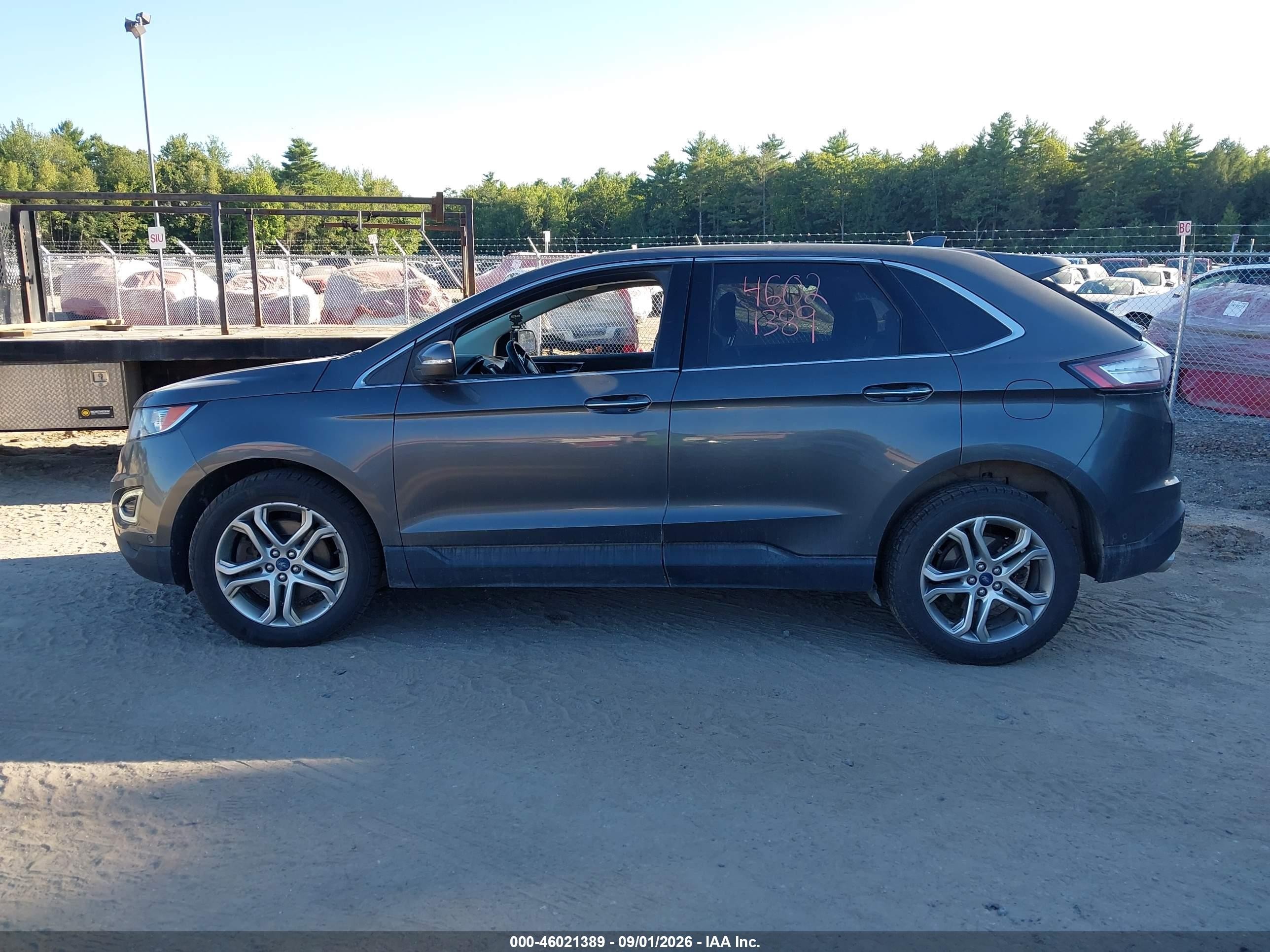 2015 Ford Edge Titanium Gray vin: 2FMPK4K87FBC04767