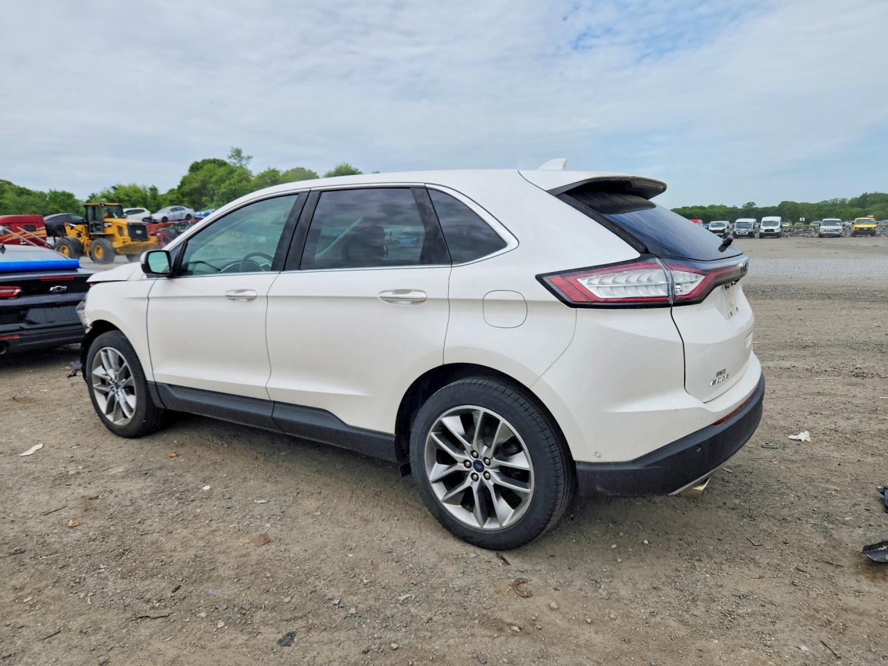 2018 Ford Edge Titanium White vin: 2FMPK4K87JBC17835