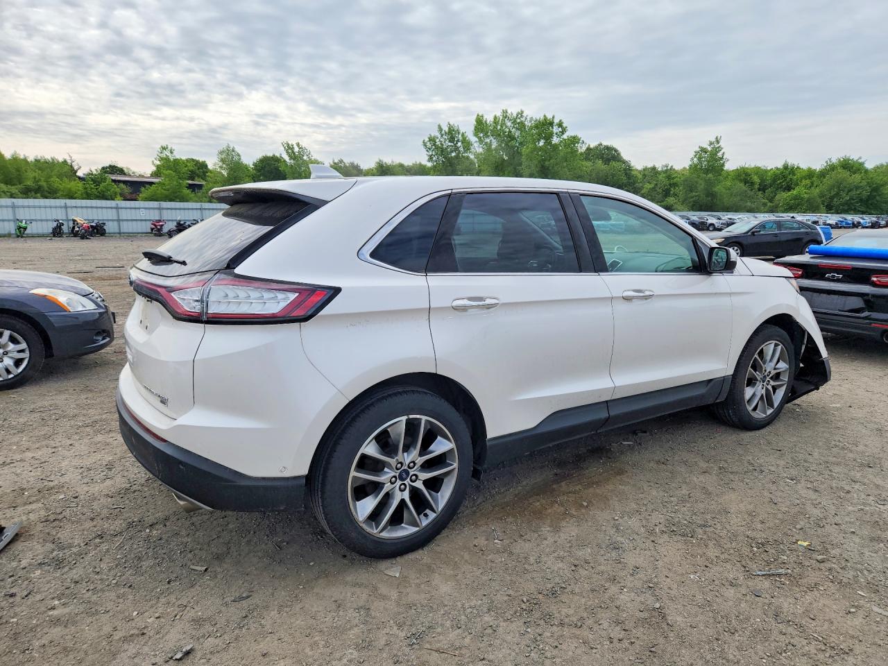 2018 Ford Edge Titanium White vin: 2FMPK4K87JBC17835