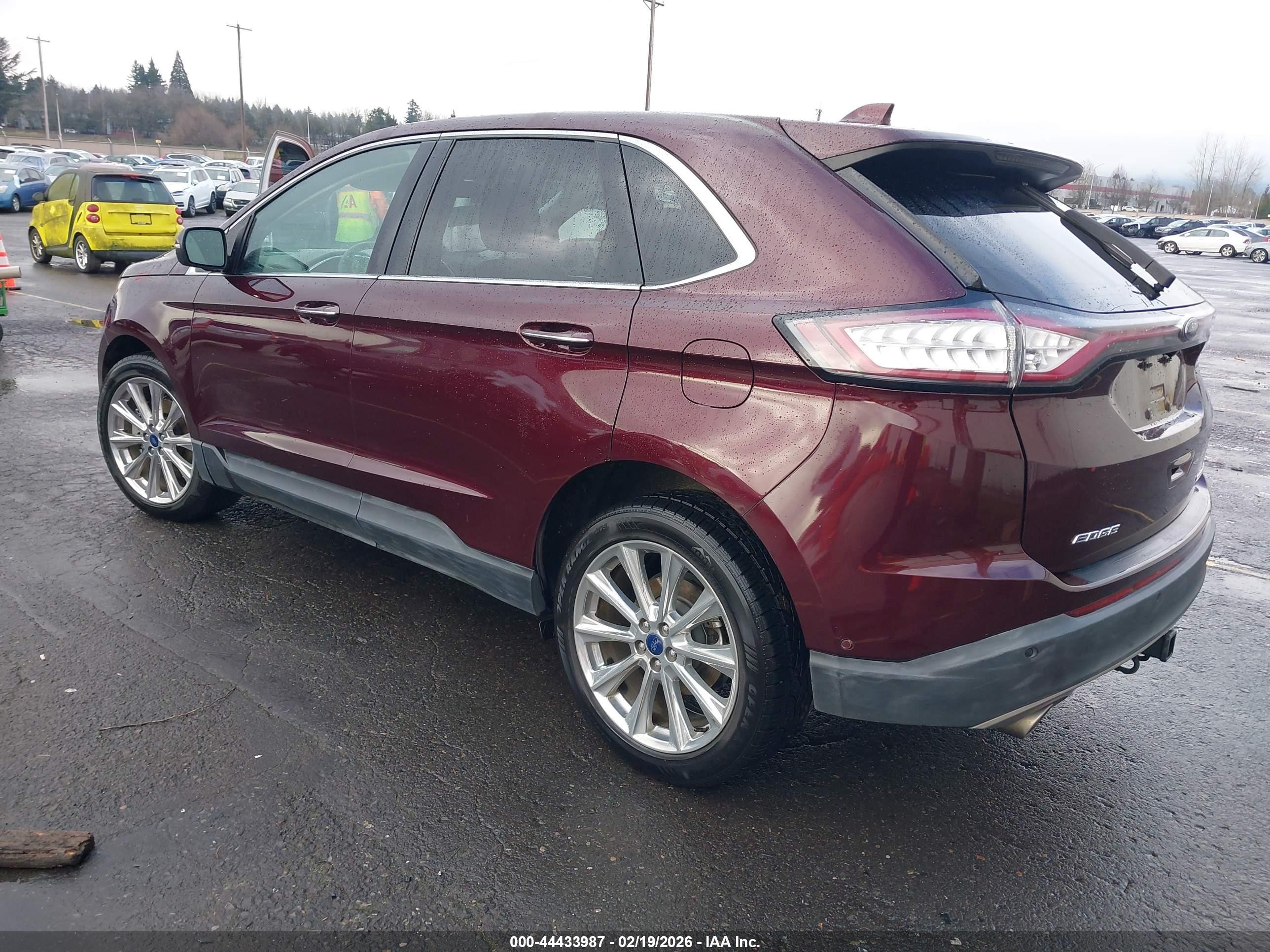 2018 Ford Edge Titanium Burgundy vin: 2FMPK4K87JBC47787