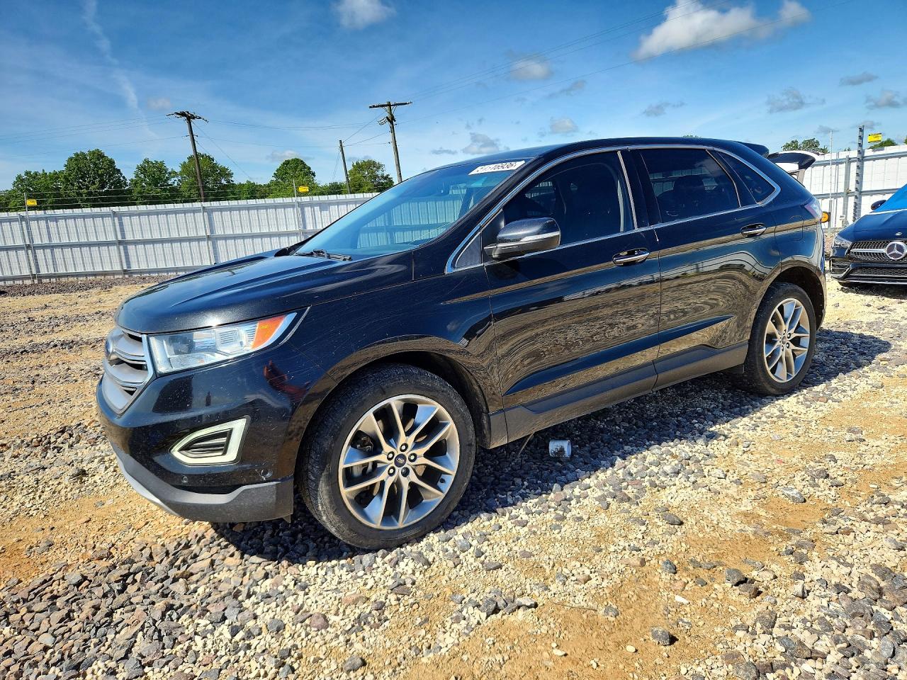 2015 Ford Edge Titanium Черный vin: 2FMPK4K88FBB27357