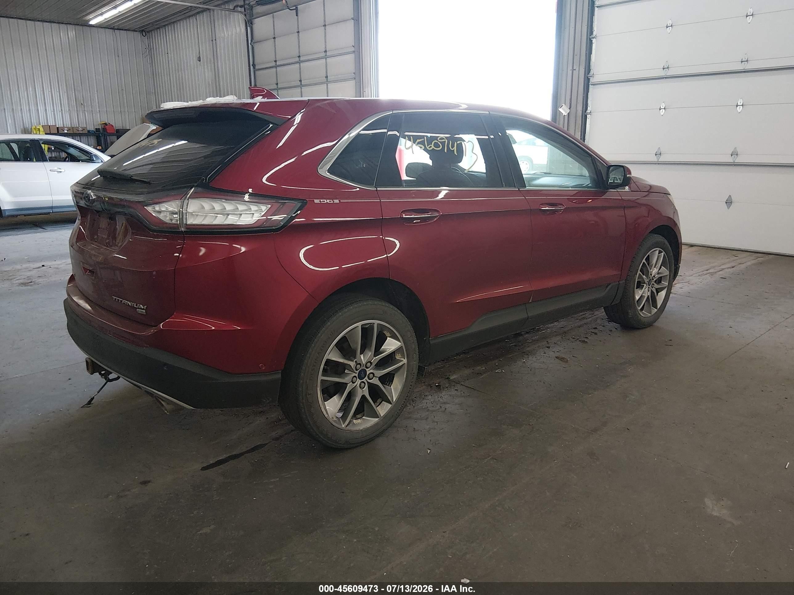 2015 Ford Edge Titanium Red vin: 2FMPK4K88FBC38653