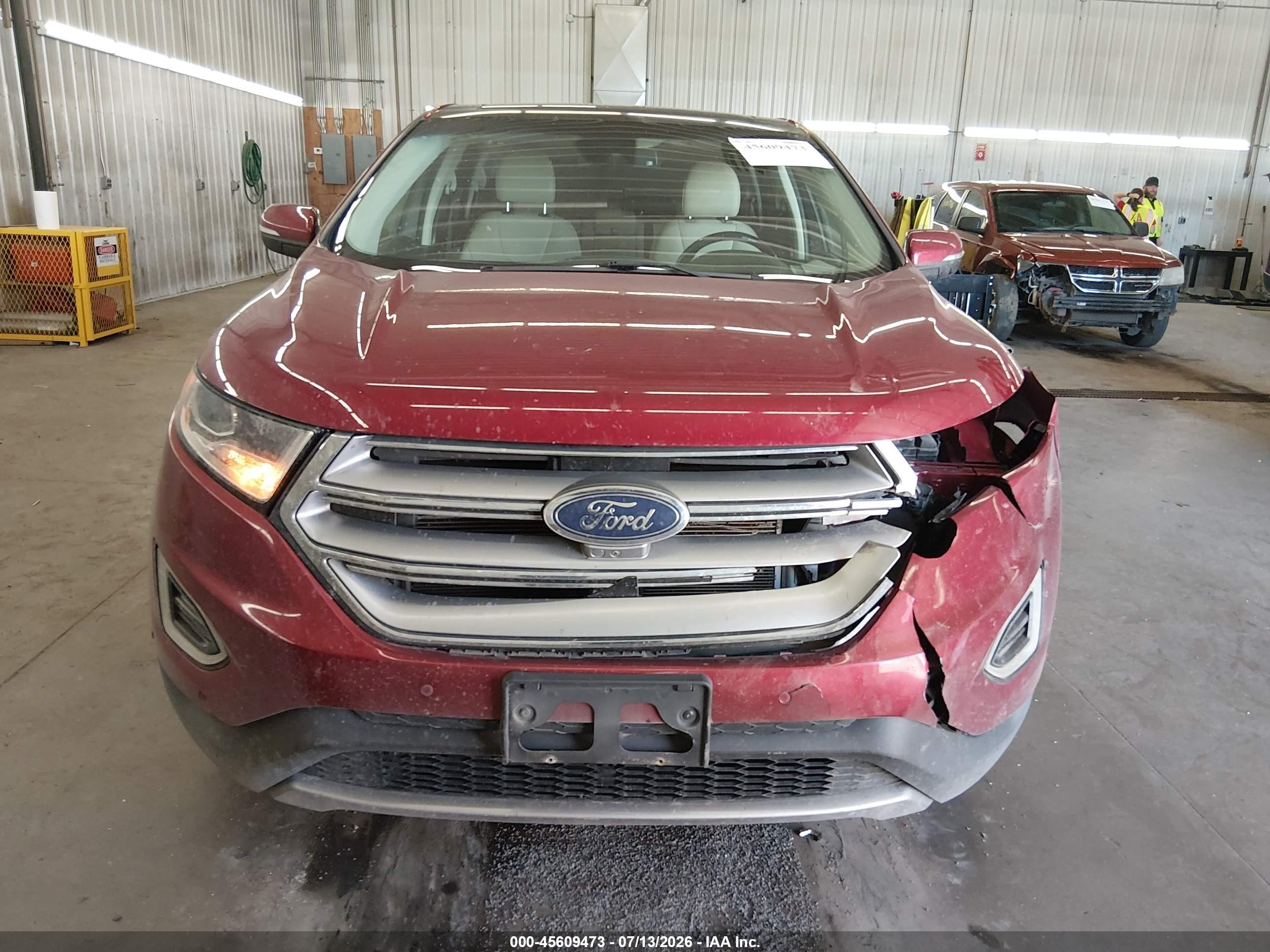 2015 Ford Edge Titanium Red vin: 2FMPK4K88FBC38653
